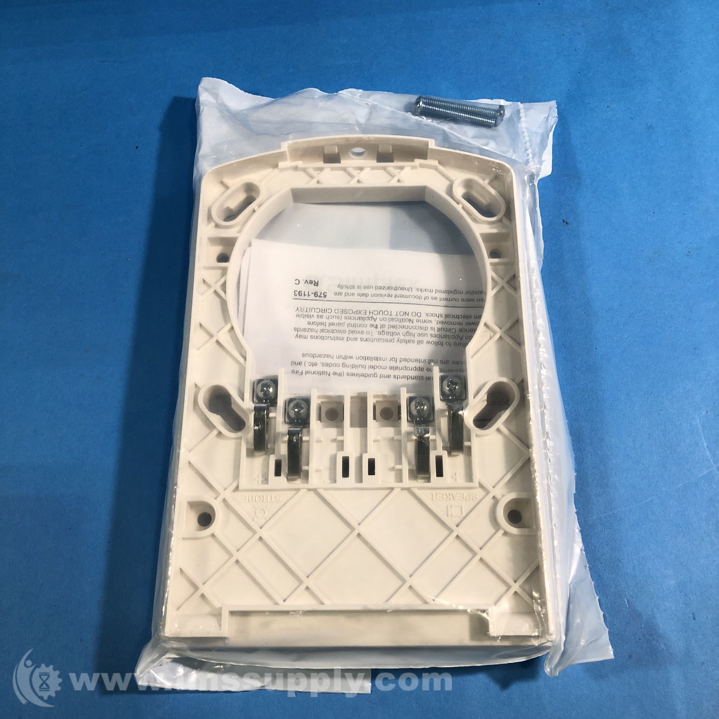 Simplex 49MP-SVWW S/V Wall Mount Back Plate, White - IMS Supply