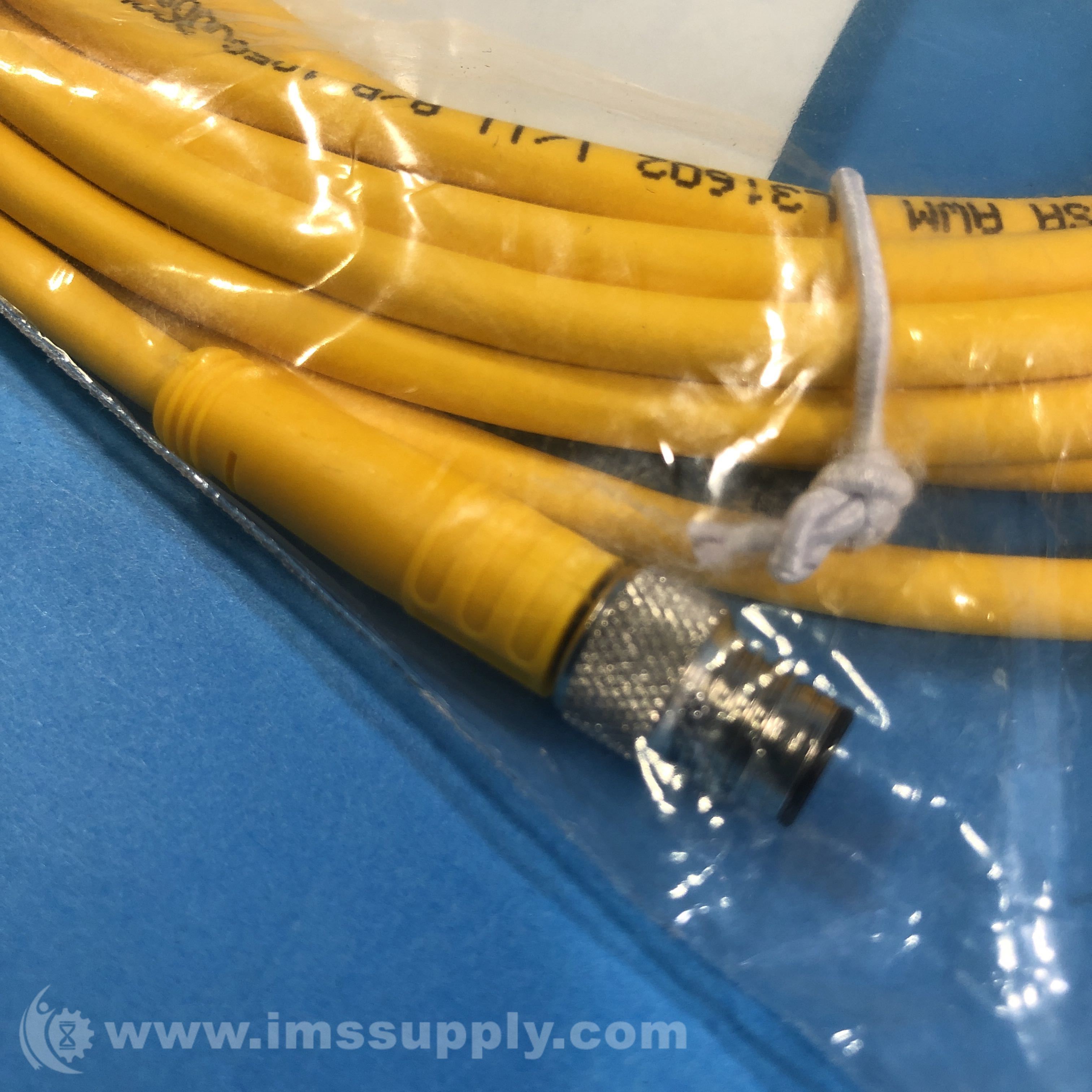 Turck PSG 3M-4 M8 Male Cordset, Yellow PVC, 4A, 125V - IMS Supply