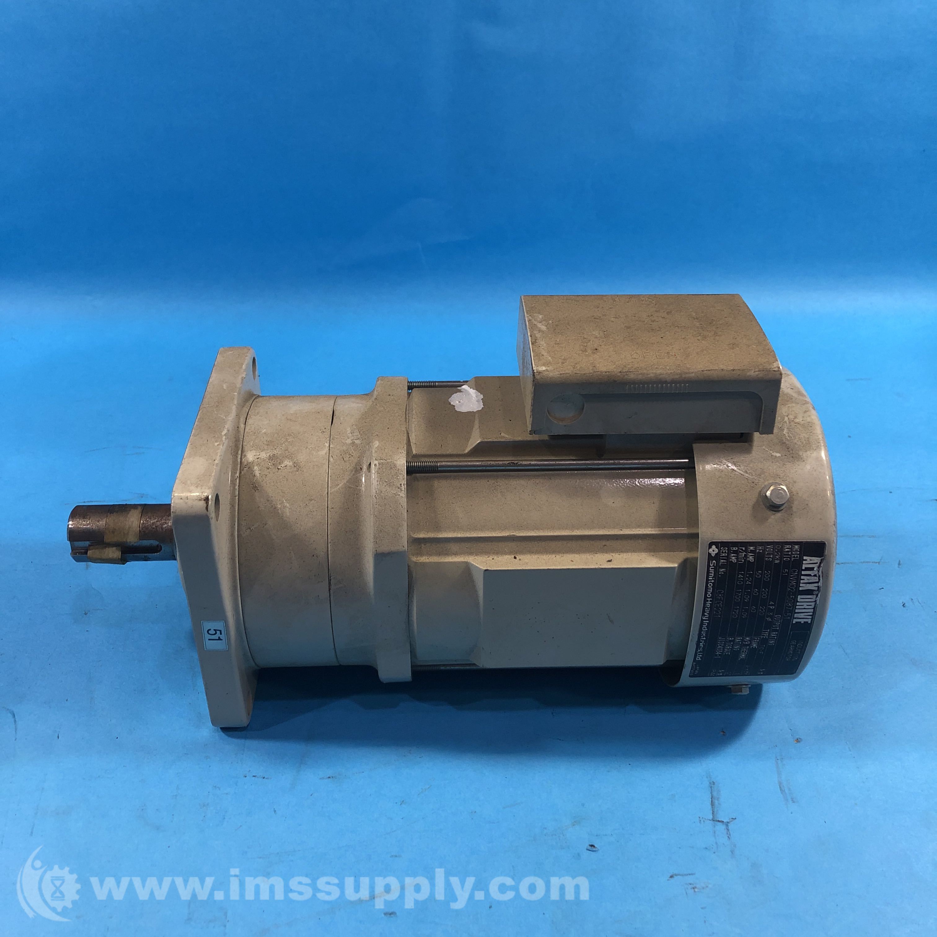 Sumitomo Heavy Industries CNVM02508751 Induction Gear Motor IMS Supply