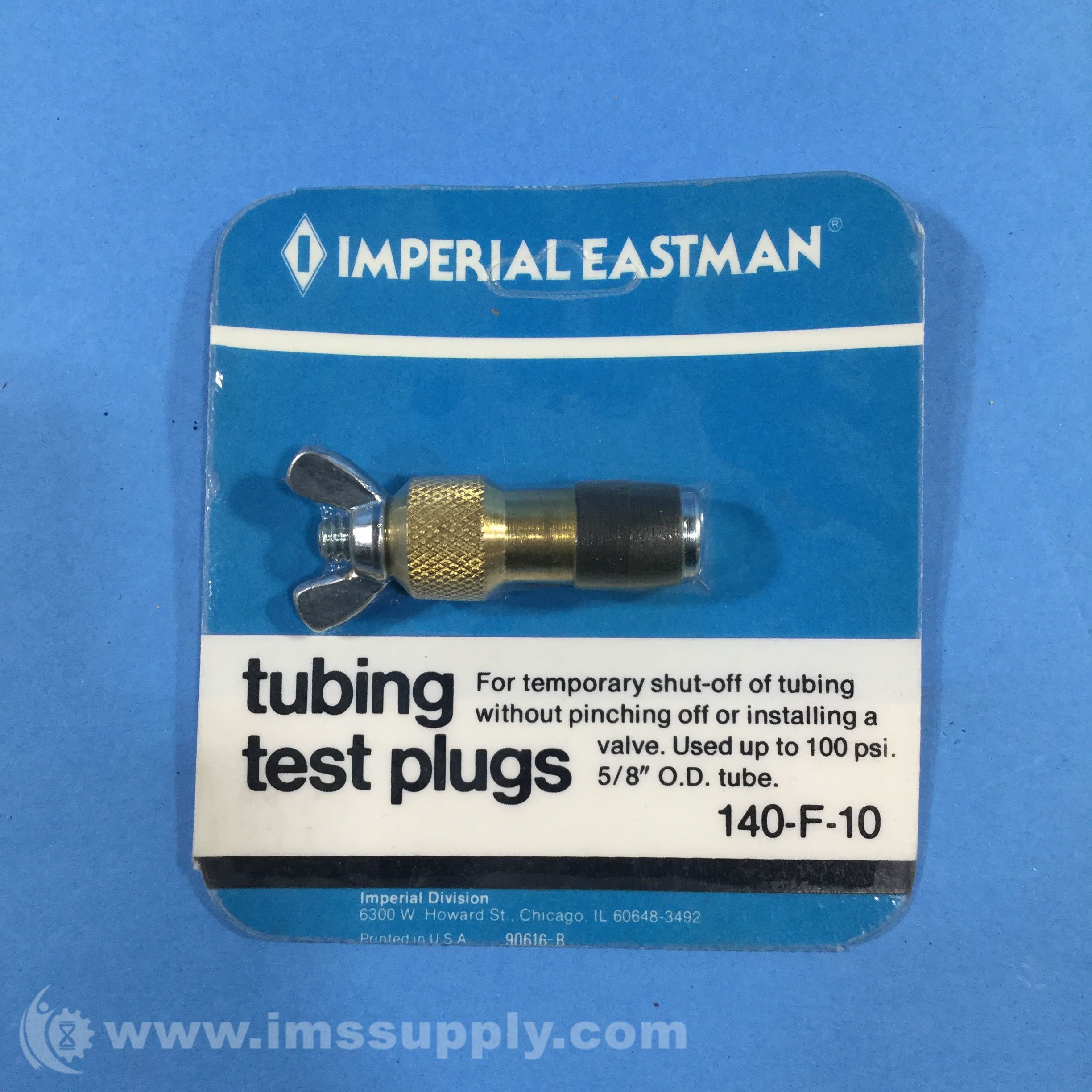 Imperial Eastman 140F10 Tubing Test Plug, 5/8 OD, .515 ID IMS Supply