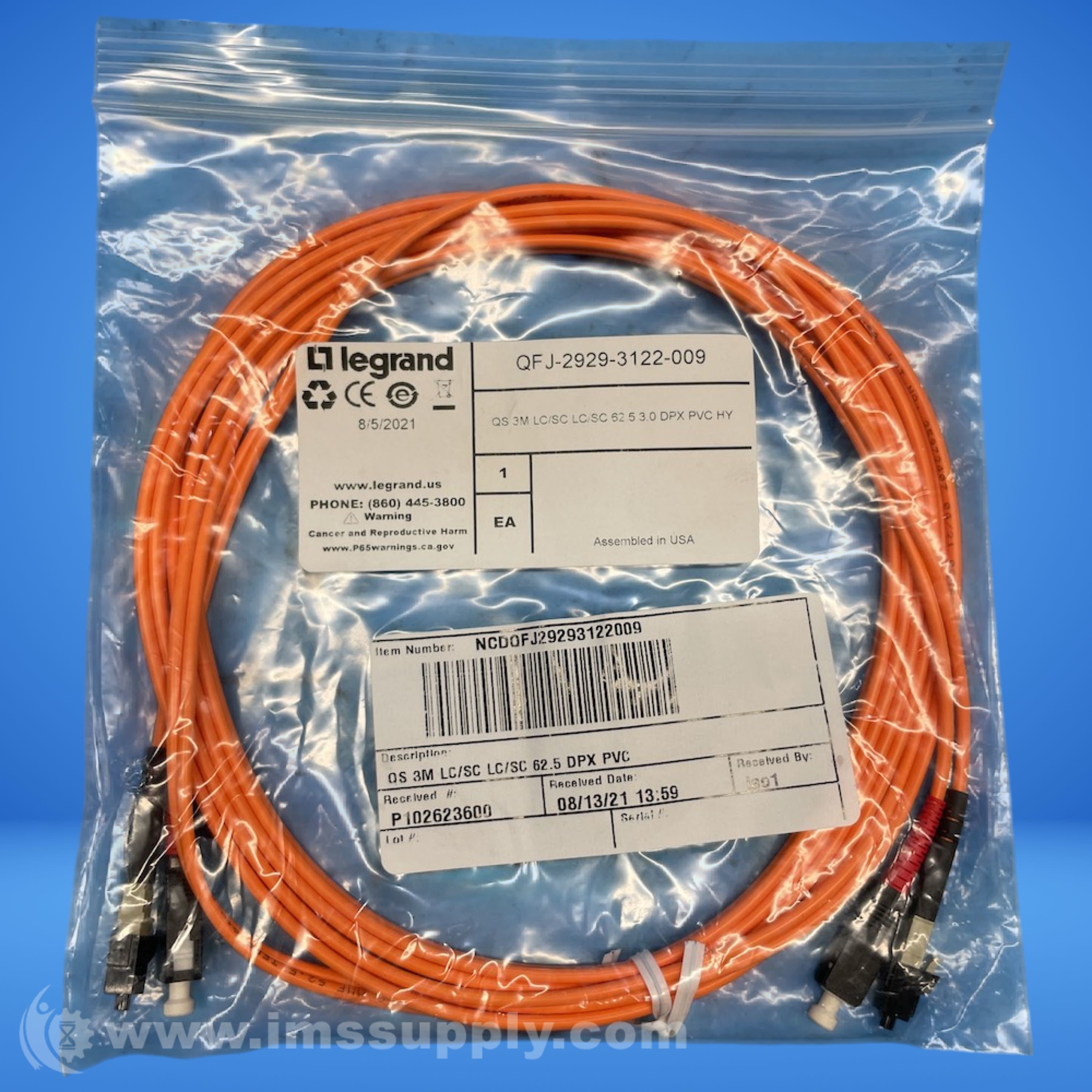 Legrand QFJ-2929-3122-009 Fiber Optic Cable - IMS Supply