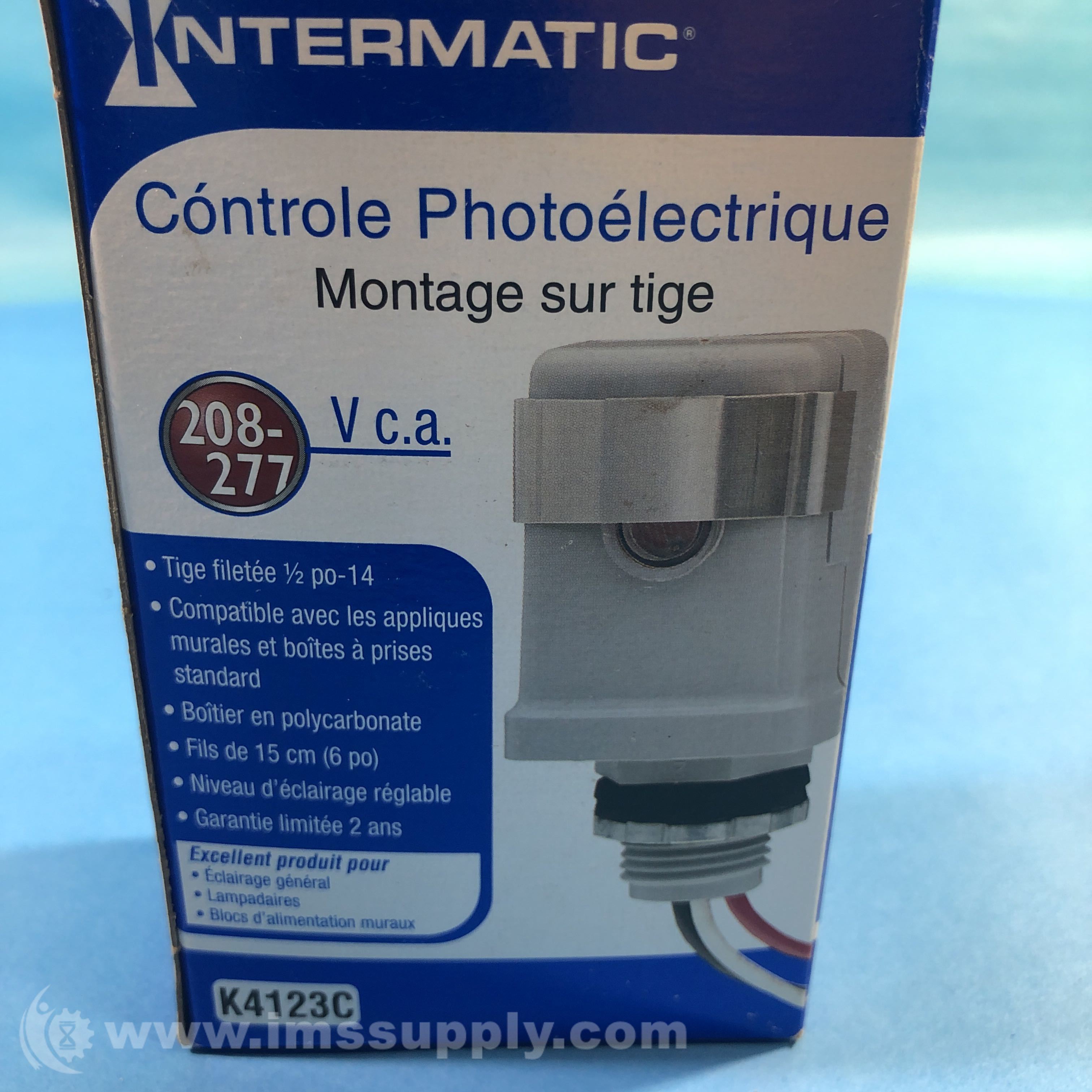 Intermatic K4123C Stem Mount Thermal Photocontrol, 208-277 V - IMS Supply