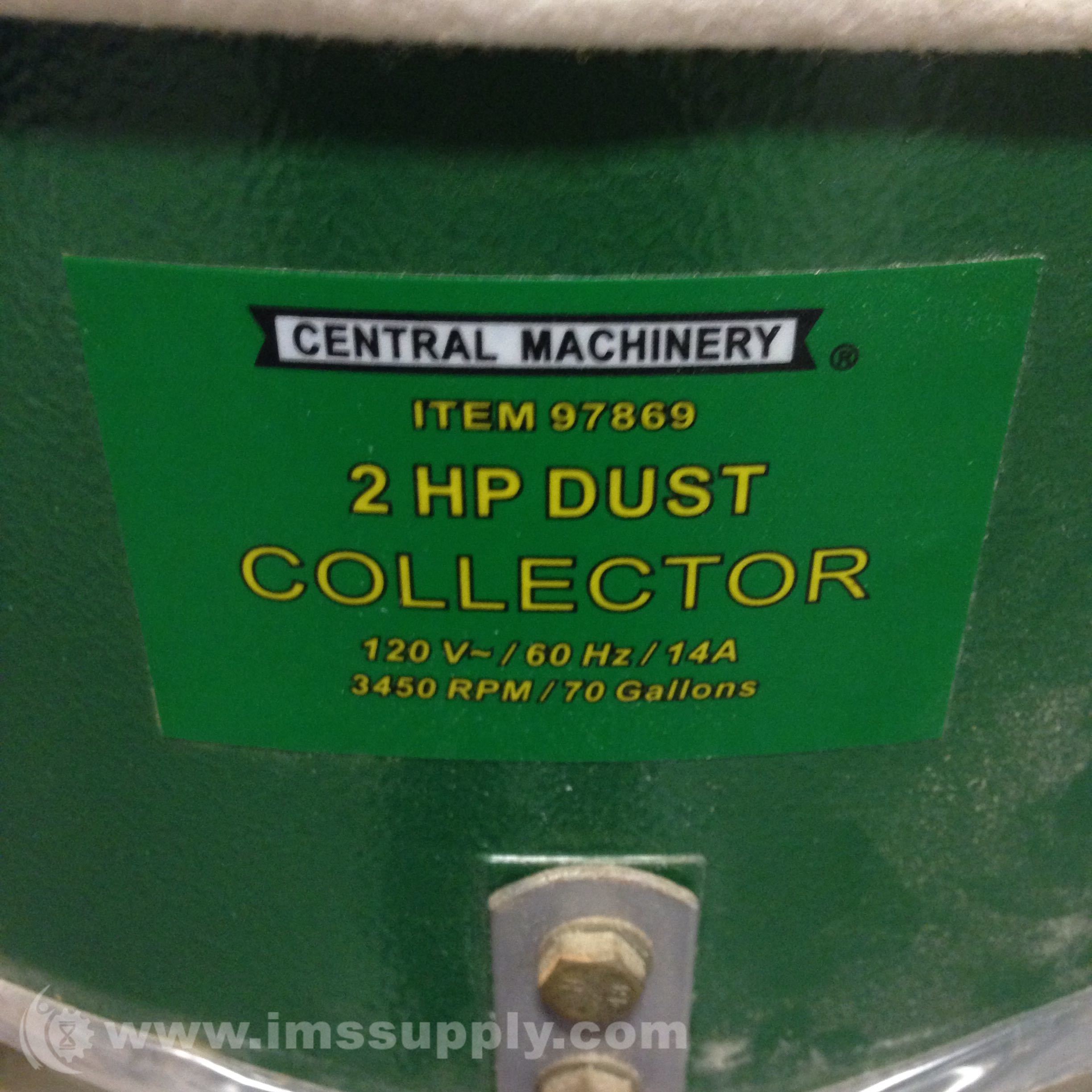 Central Machinery 97869 Dust Collector 2 HP 120V IMS Supply