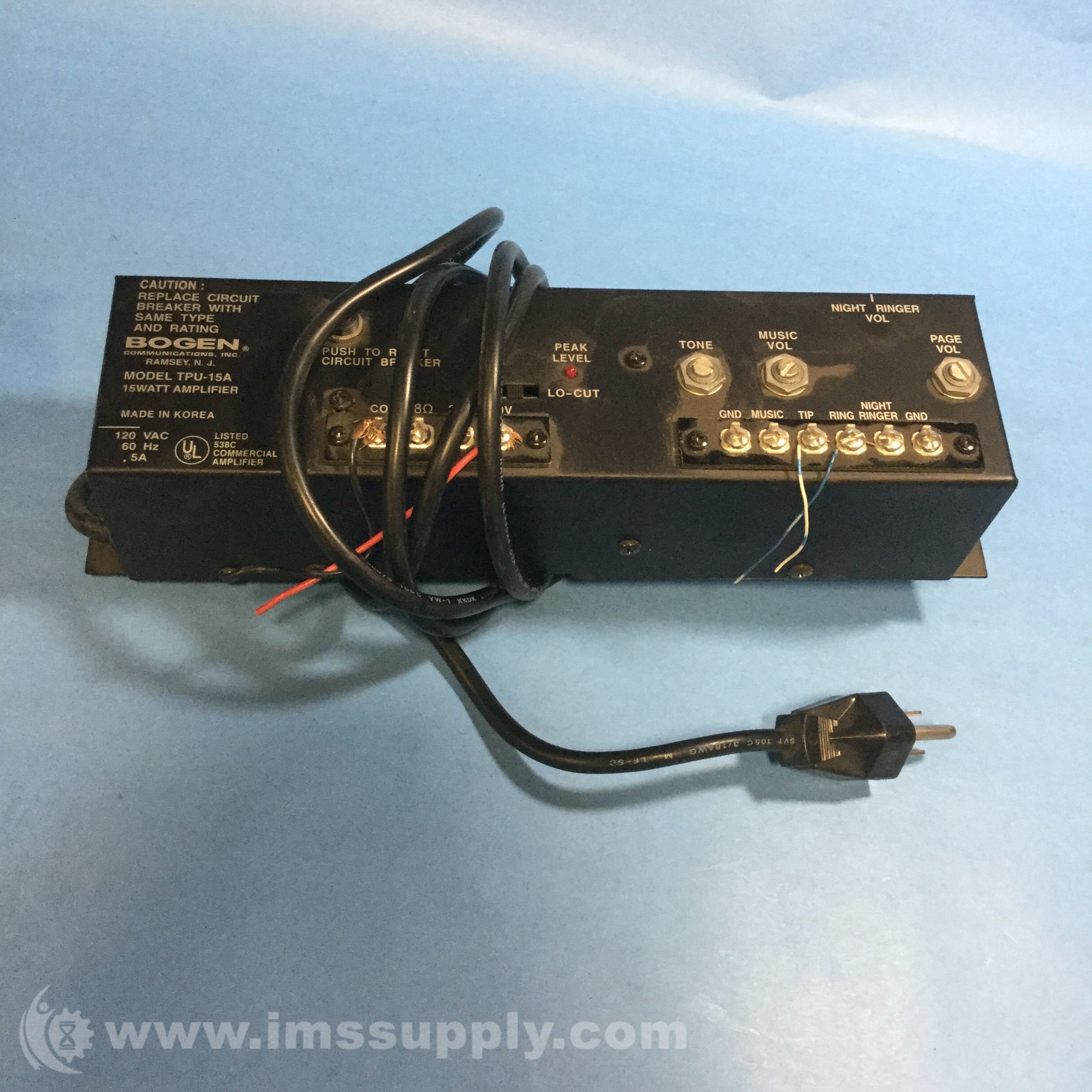 Bogen Communication TPU15A 15Watt Telephone Paging Amplifier ^ IMS