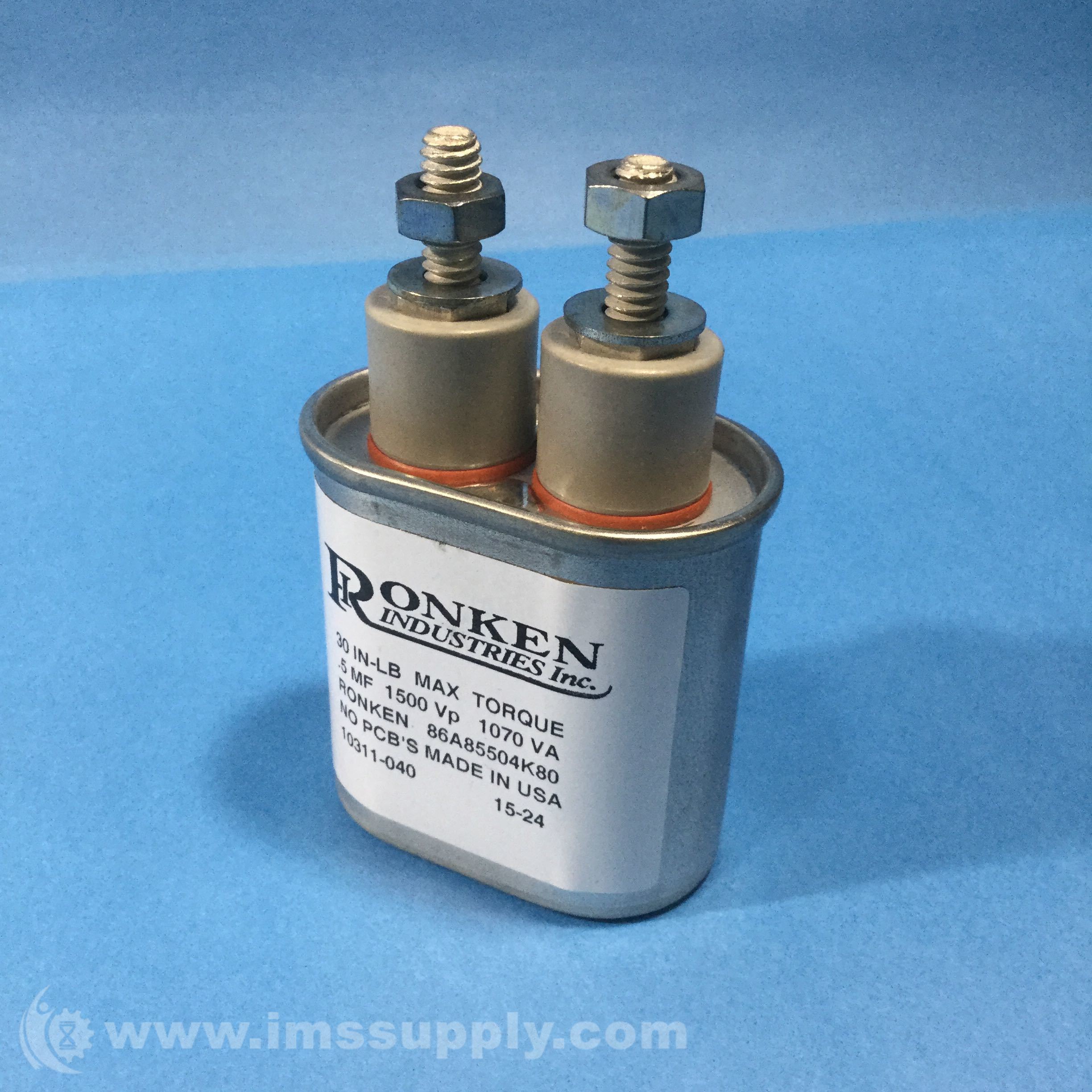 休日限定 1500 MF, .5 Capacitor, 86A85504K80 Ronken Vp, IMS - VA 1070 その他
