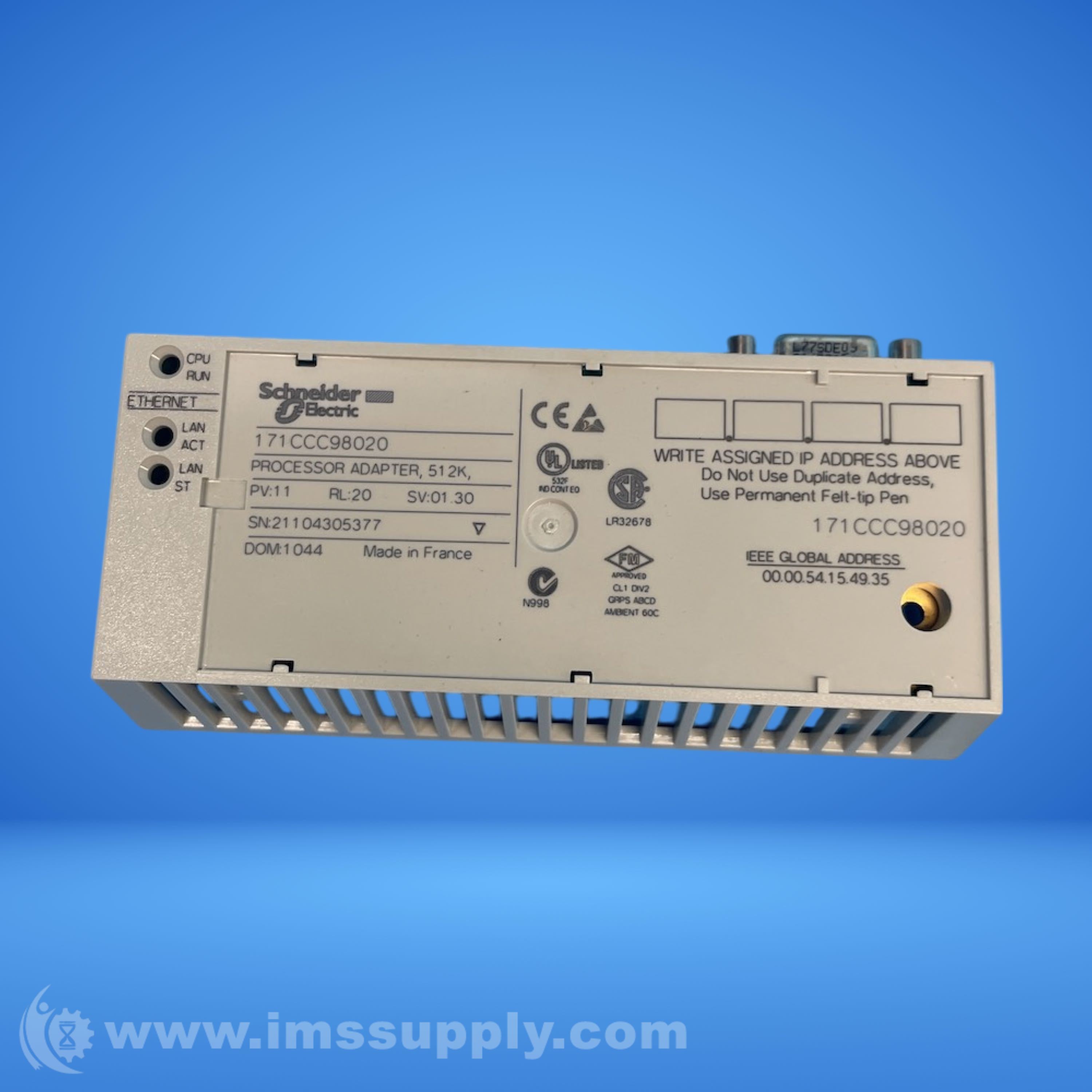 Schneider Electric 171CCC98020 M1/M1E Processor Adaptor - IMS Supply
