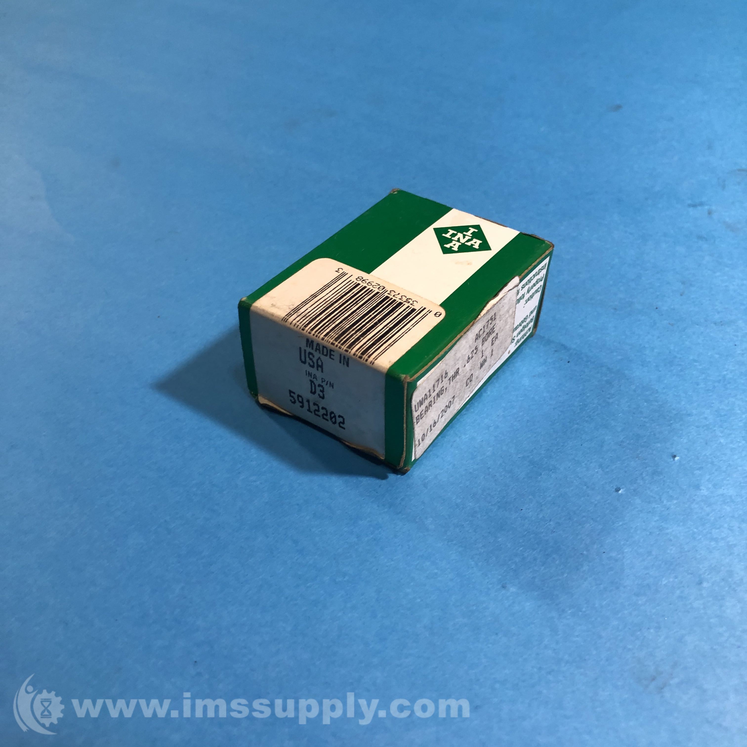 Ina D3 5912202 Banded Thrust Ball Bearing, .625 Bore IMS Supply