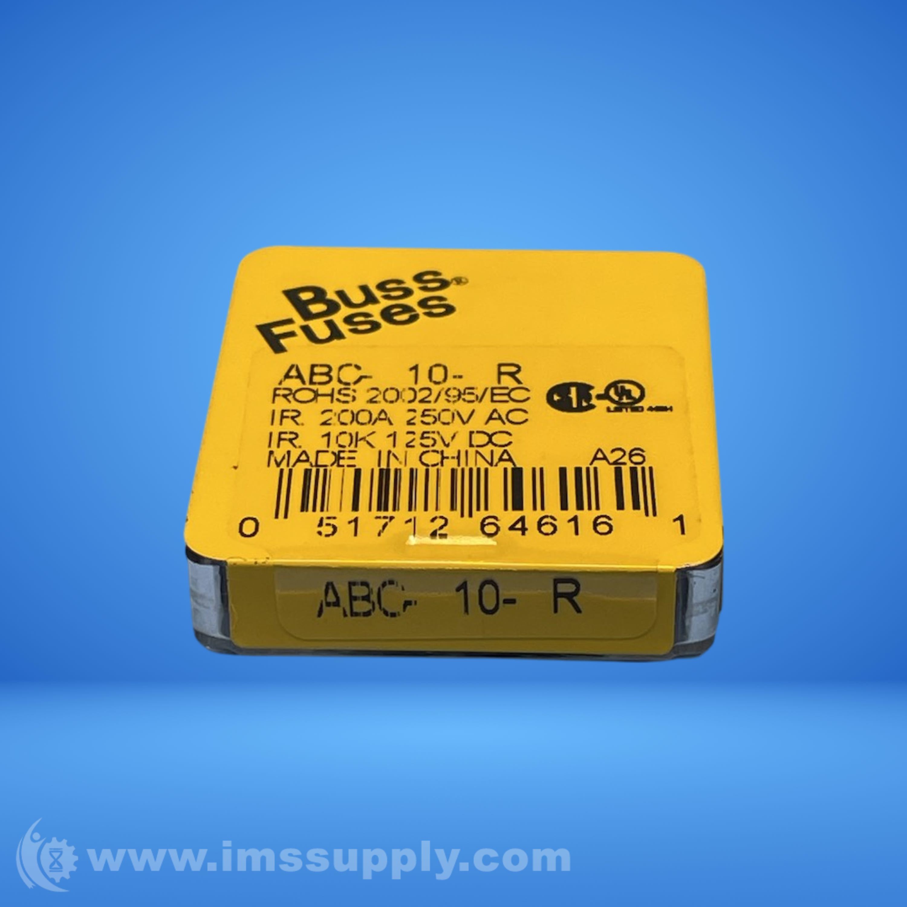 Bussmann ABC-10-R Pack of 5 Fuses - IMS Supply