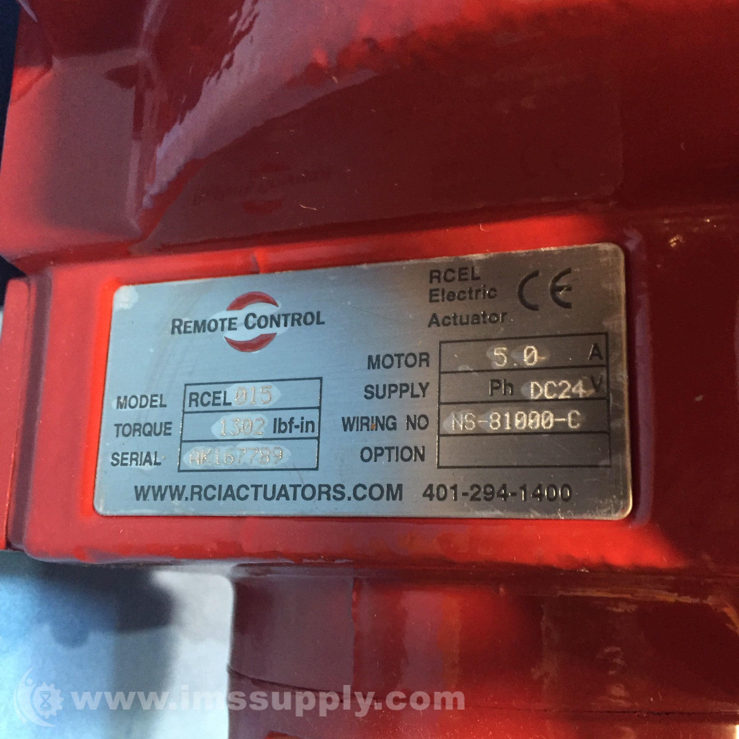Rci RCEL015 Remote Control Electric Actuator IMS Supply