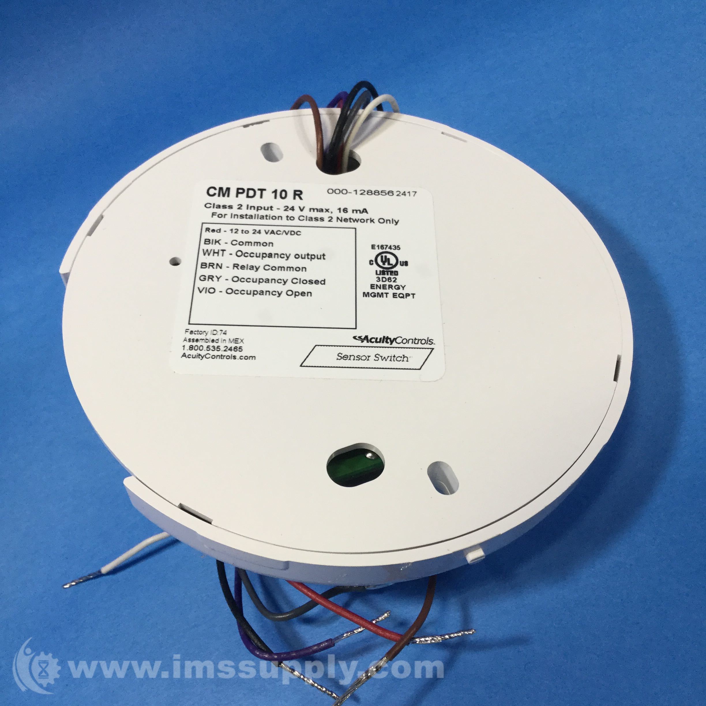 Acuity Controls CM PDT 10 R Sensor Switch IMS Supply