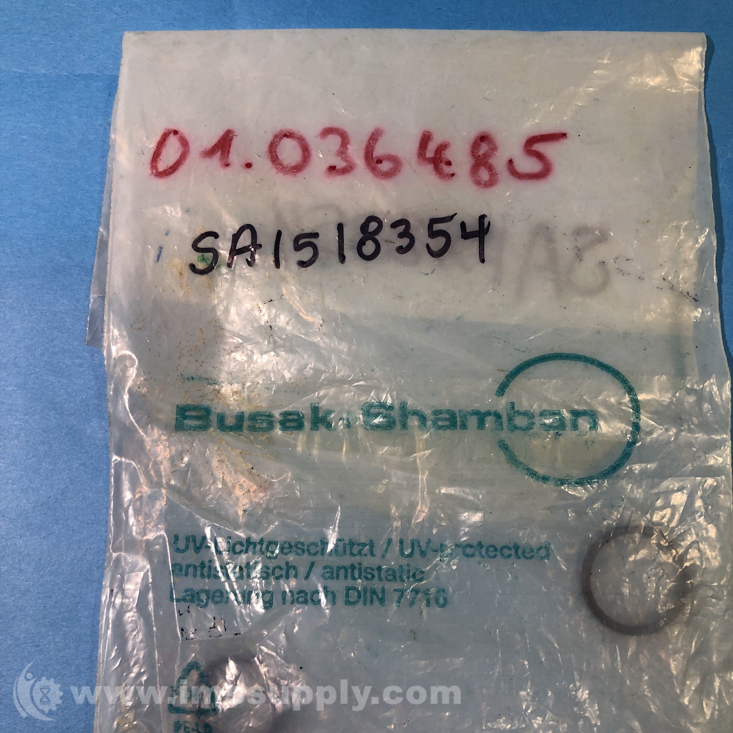 Busak & Shamban 01.036485 Bag of 2 Seals IMS Supply