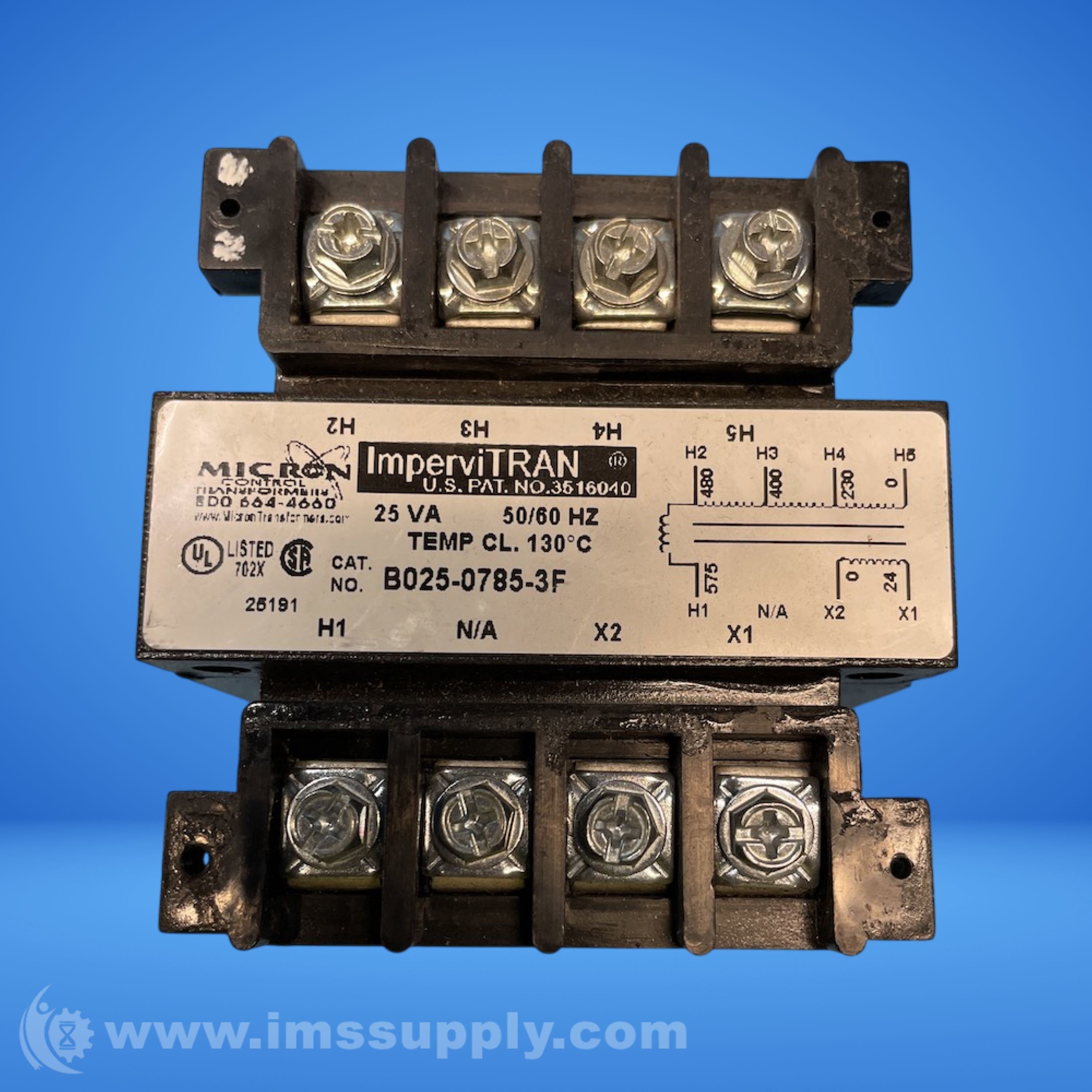 Micron B025-0785-3F ImperiTRAN Control Transformer - IMS Supply