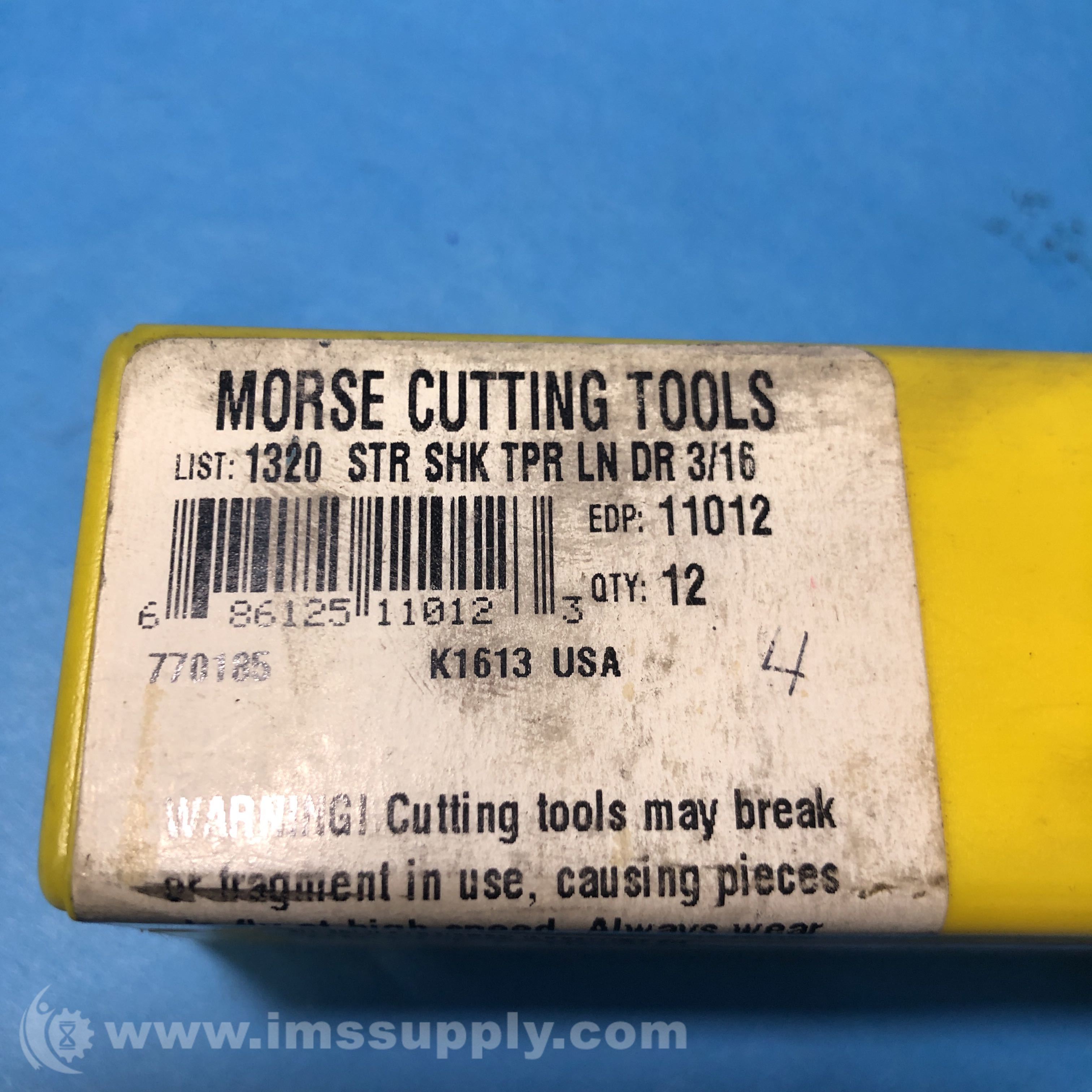 Morse Cutting Tools 11012 Box of 12 Heavy Duty Taper Length Drill IMS