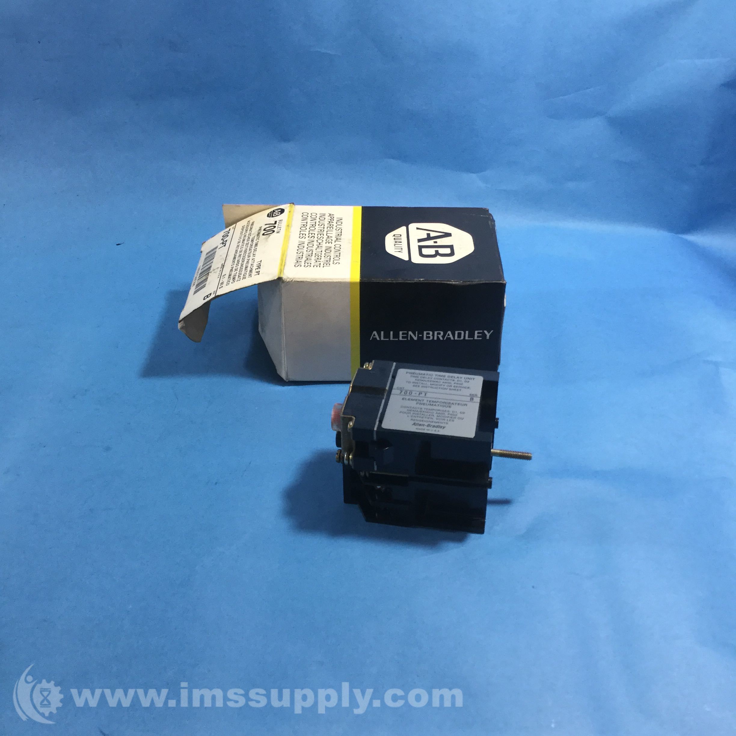 Allen Bradley 700PT Pneumatic Time Delay Unit, On/Off Delay IMS Supply