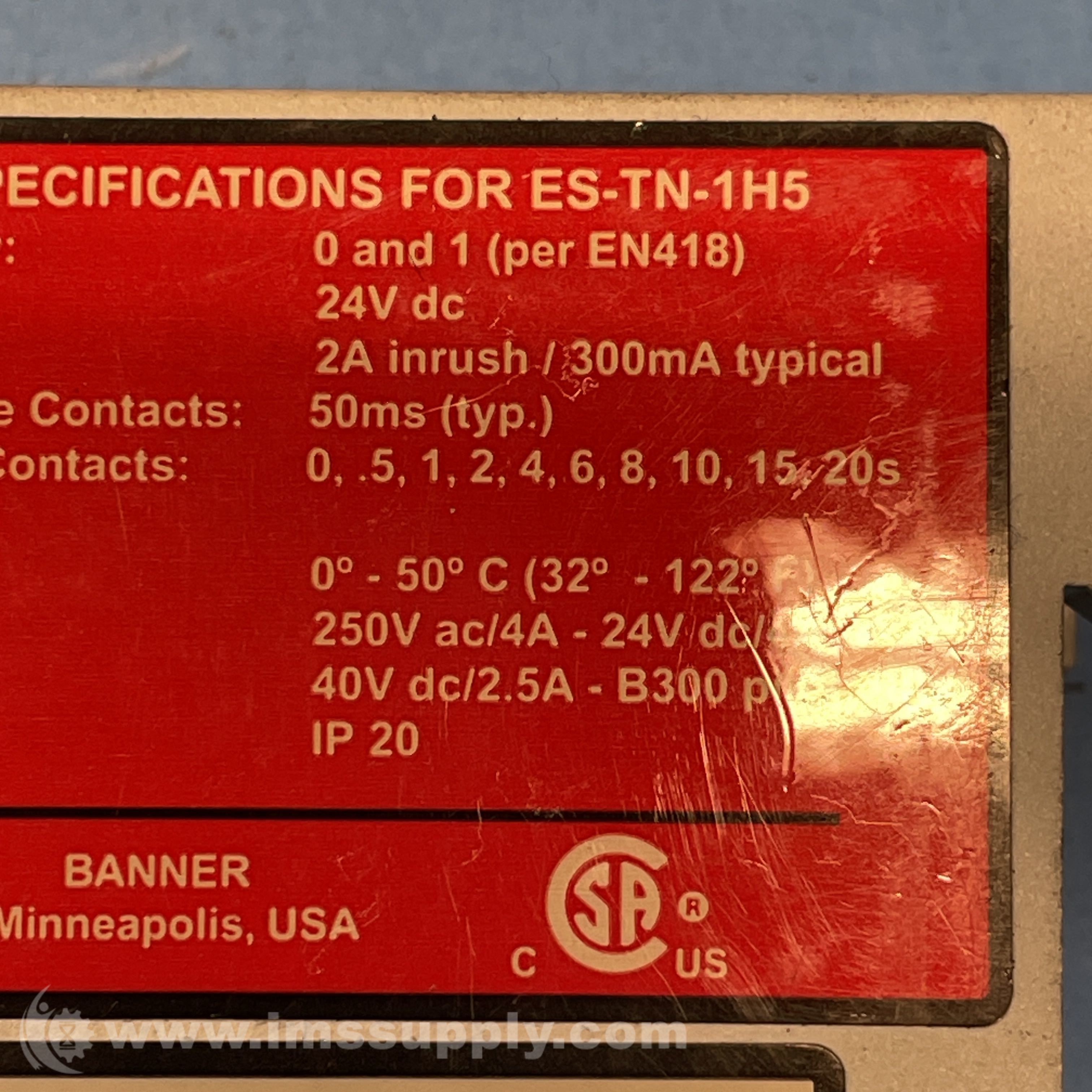 Banner Engineering Corp. ES-TN-1H5 Safety Control Module - IMS Supply