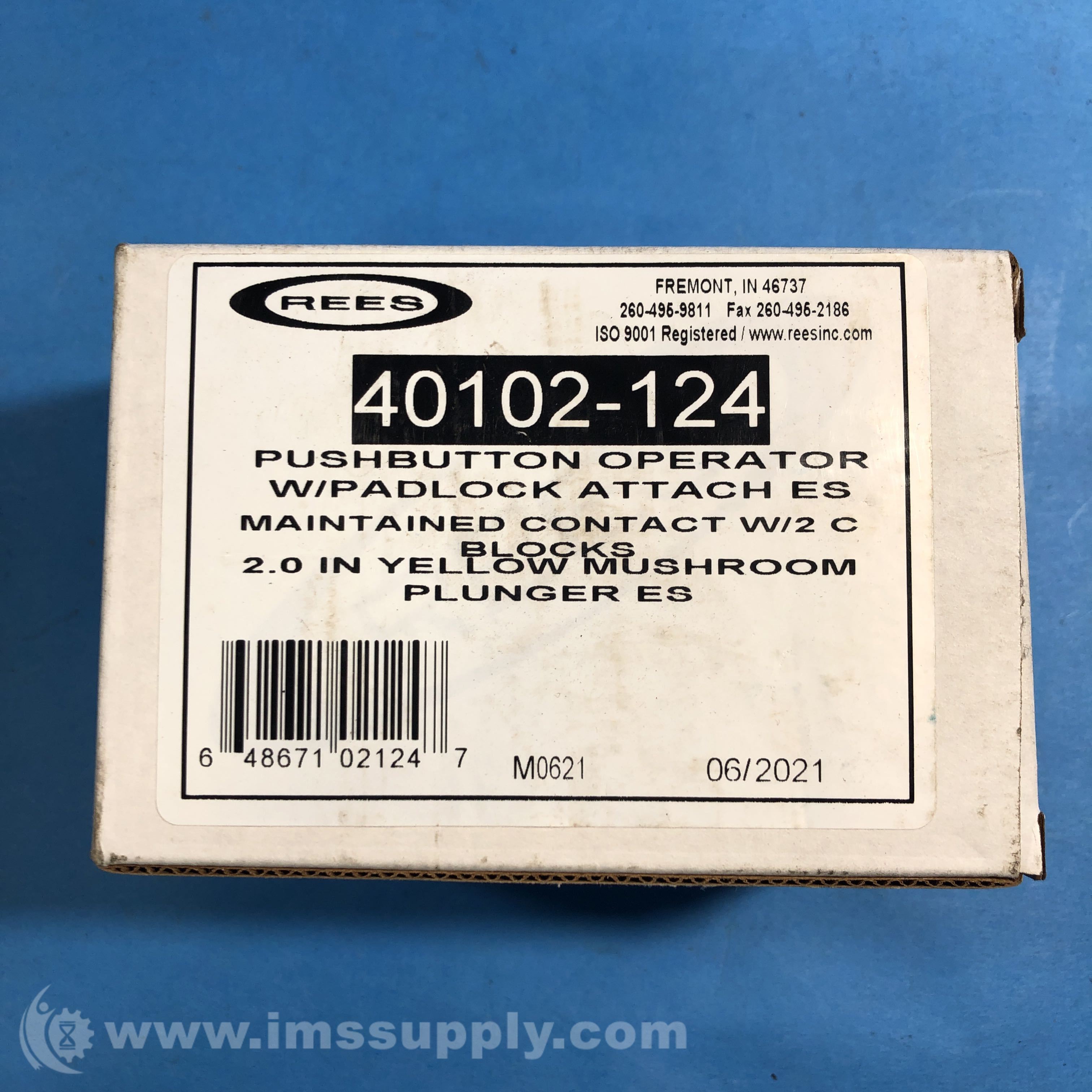 Rees 40102-124 30.5mm Yello Heavy Duty Push Button - IMS Supply