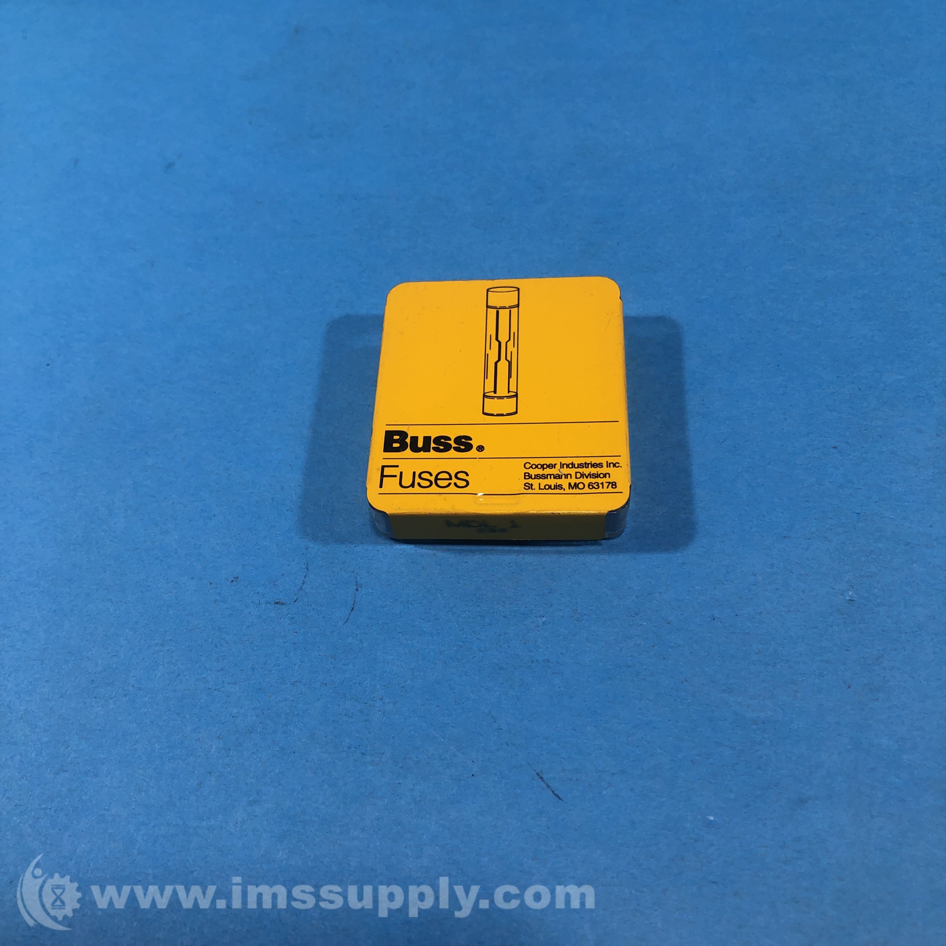 Boîte De 5 Fusibles Bussmann MDL 1,25 A (1-1/4 Amp) - Fusibles à Retardement - Neufs