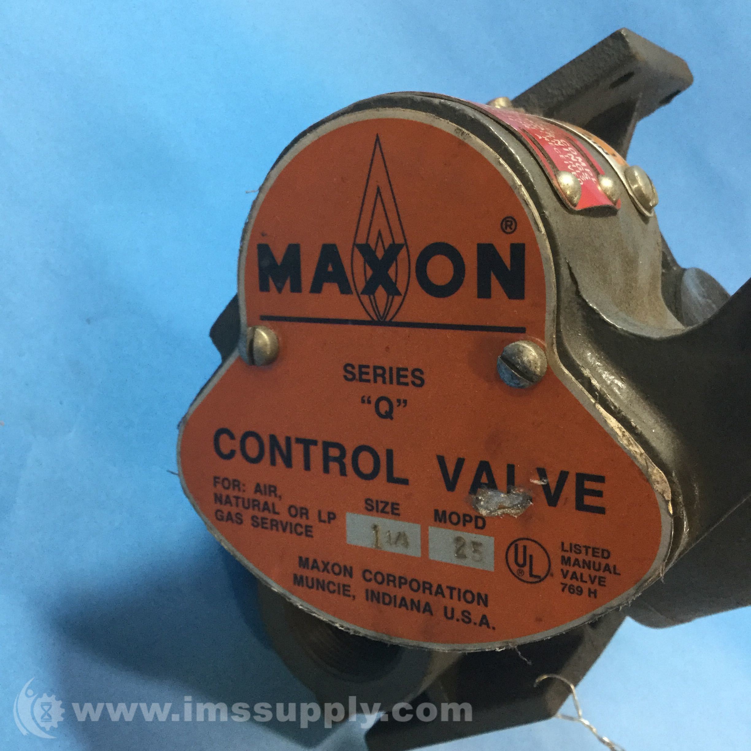 Maxon Series Q Control Valve Size 2 MOPD 20 IMS Supply