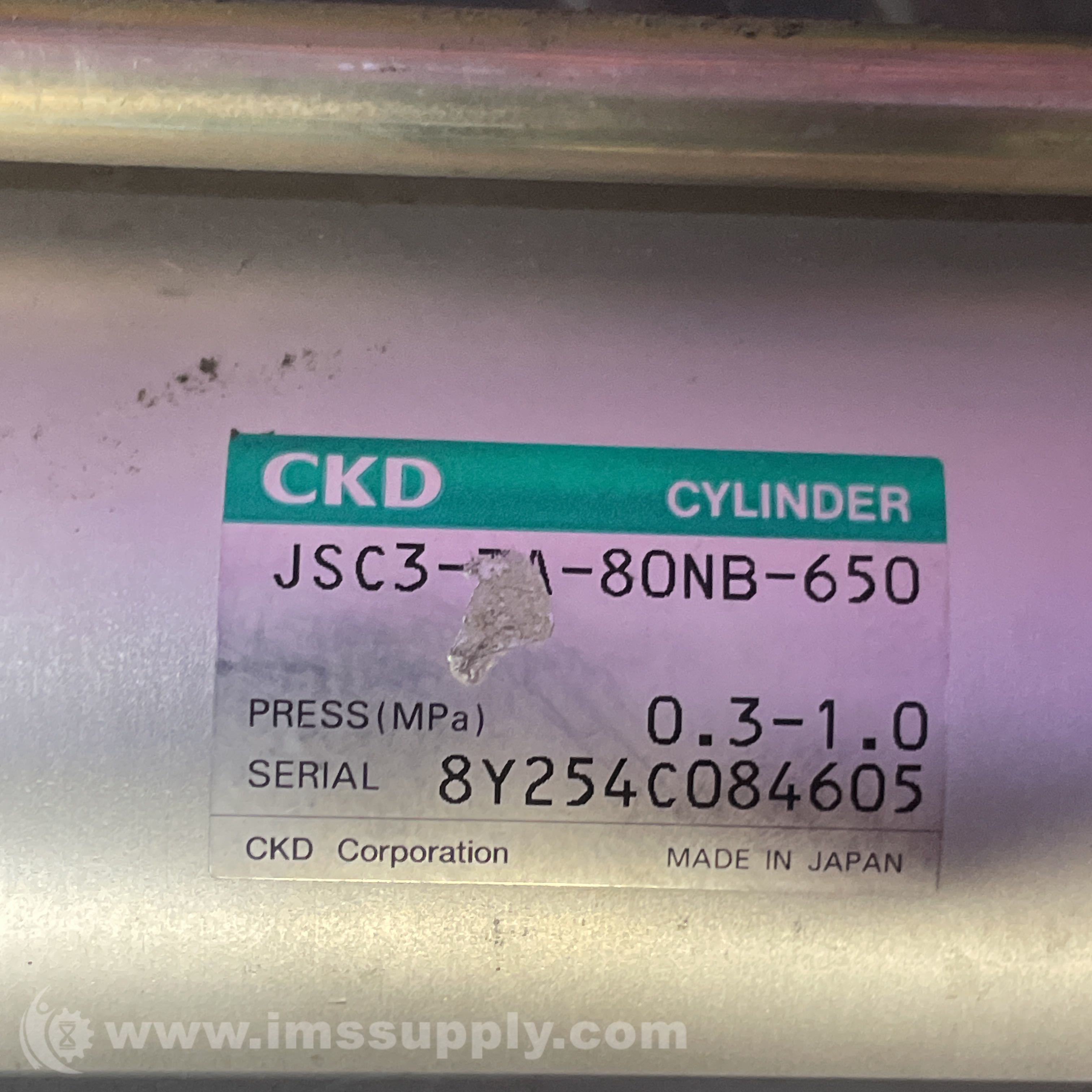 CKD JSC3-TA-80NB-650 Cylinder - IMS Supply