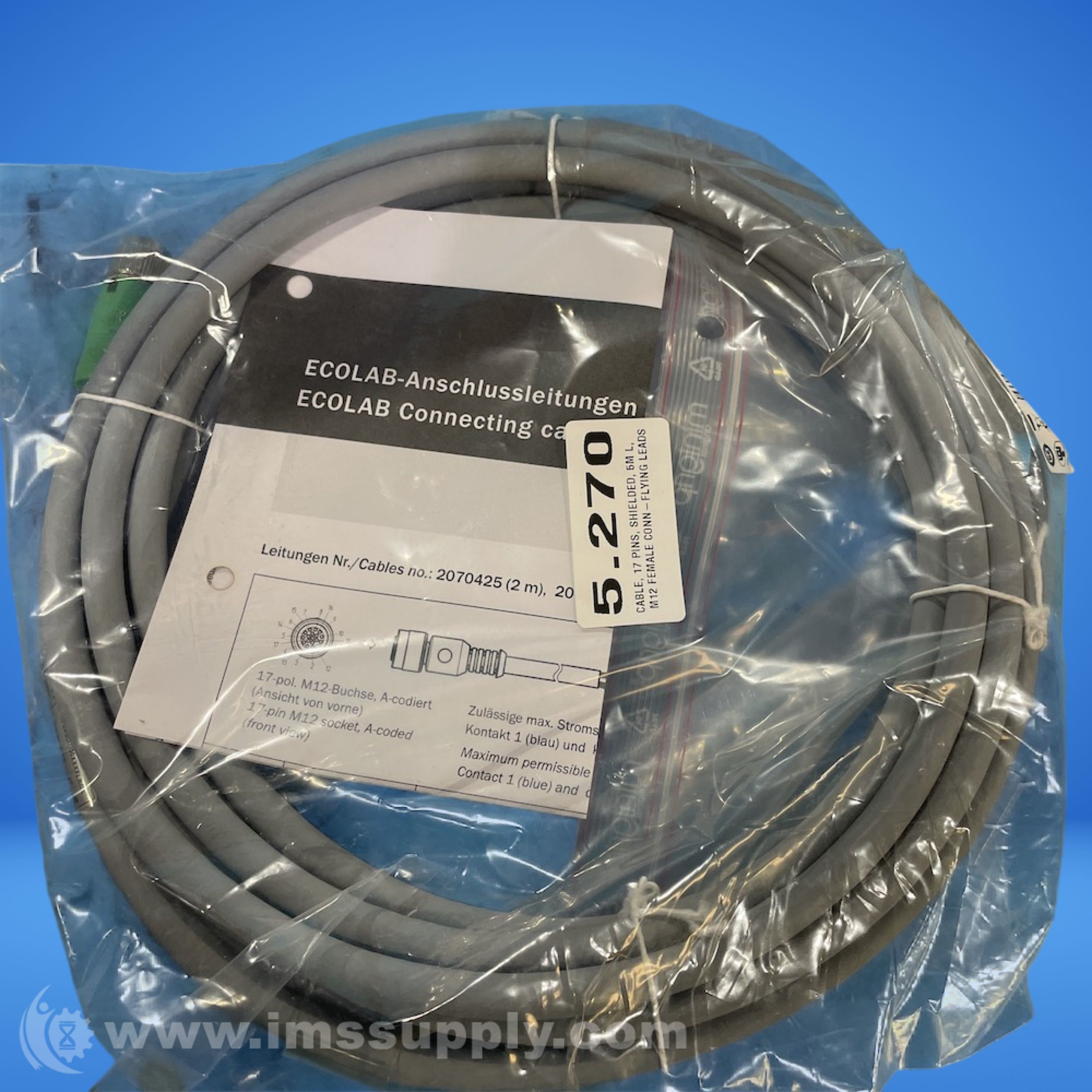 Sick 2070426 Ecolab Connecting Cable - IMS Supply