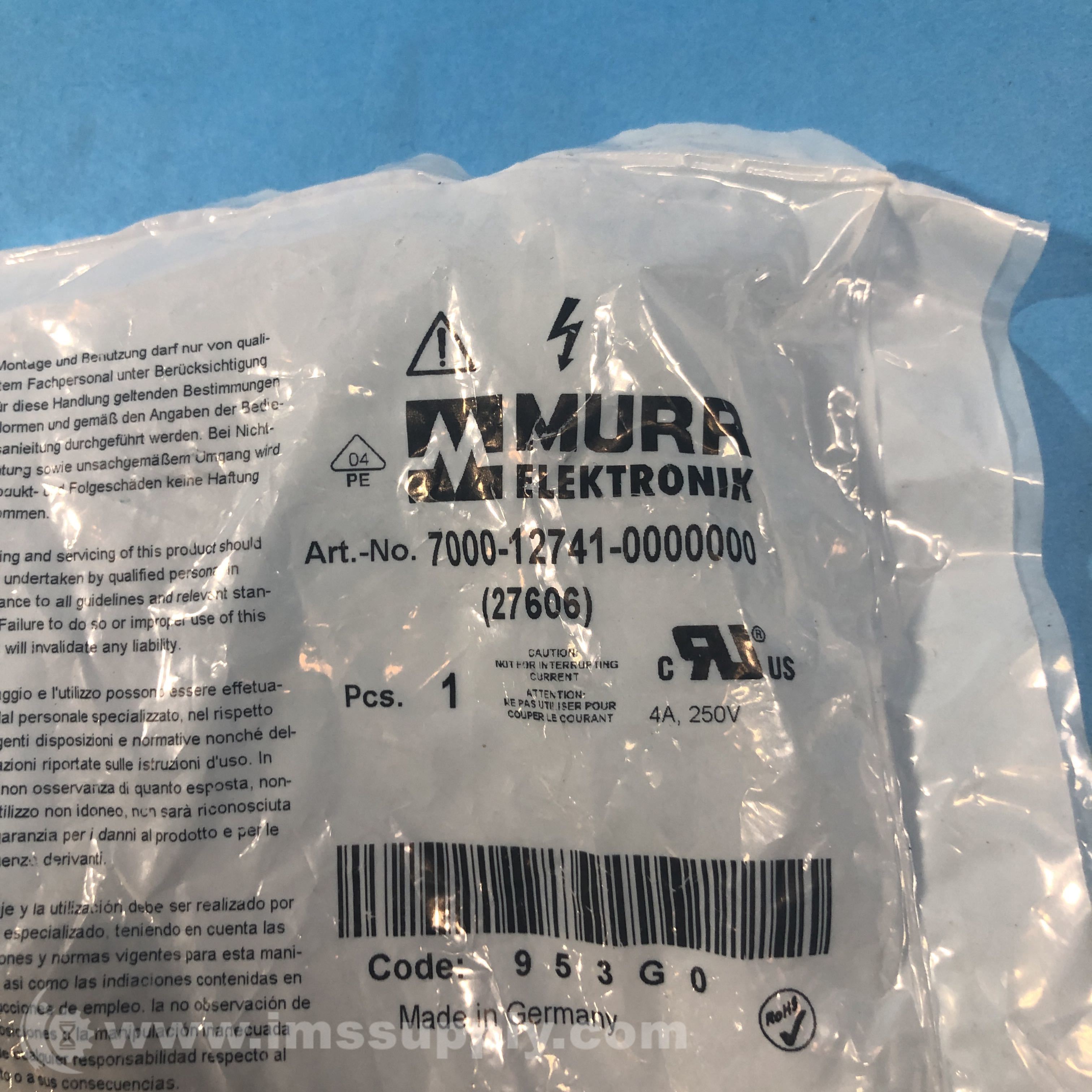 Murrelektronik 7000-12741-0000000 Male Connector - IMS Supply