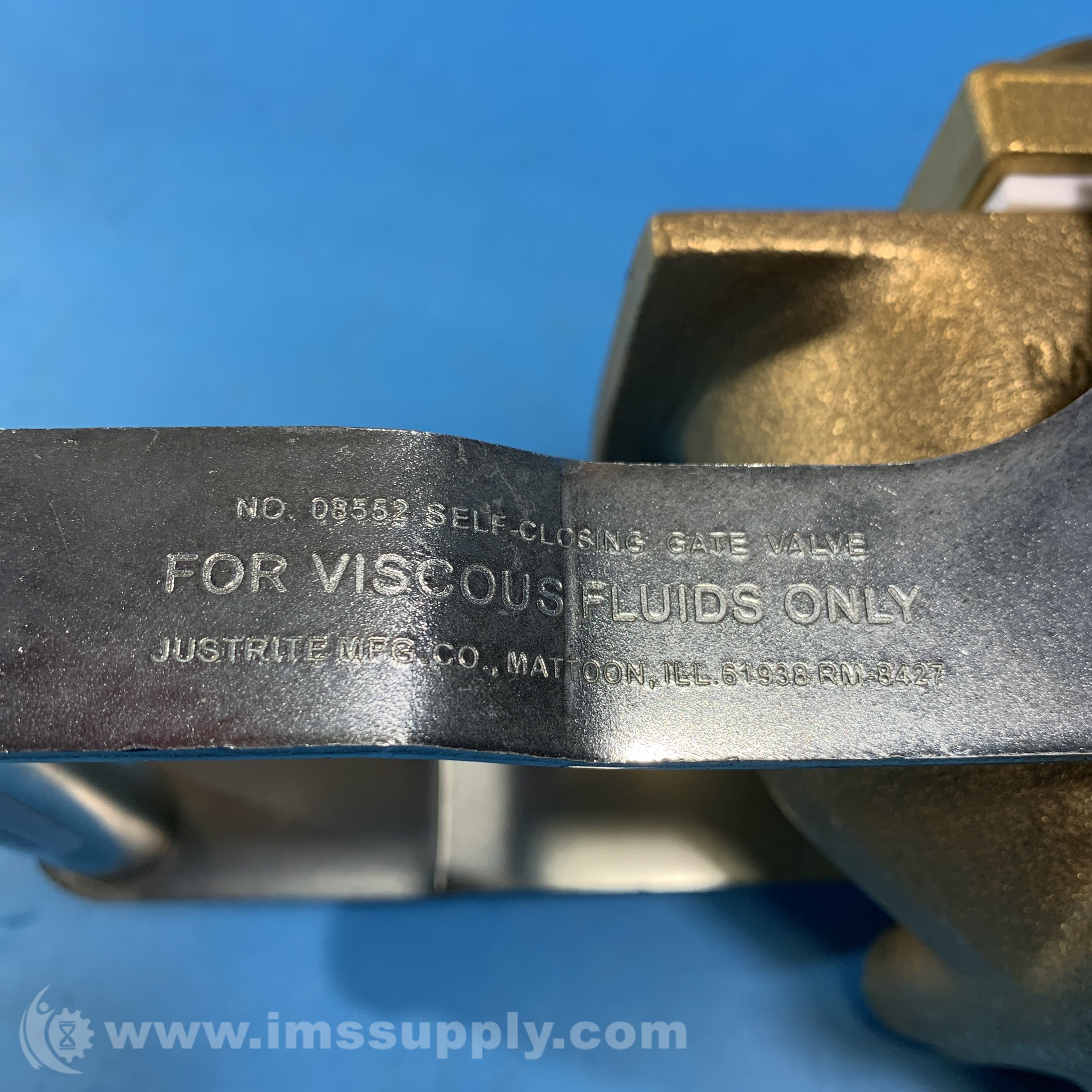 Justrite 08552 Brass Drum Gate Valve IMS Supply