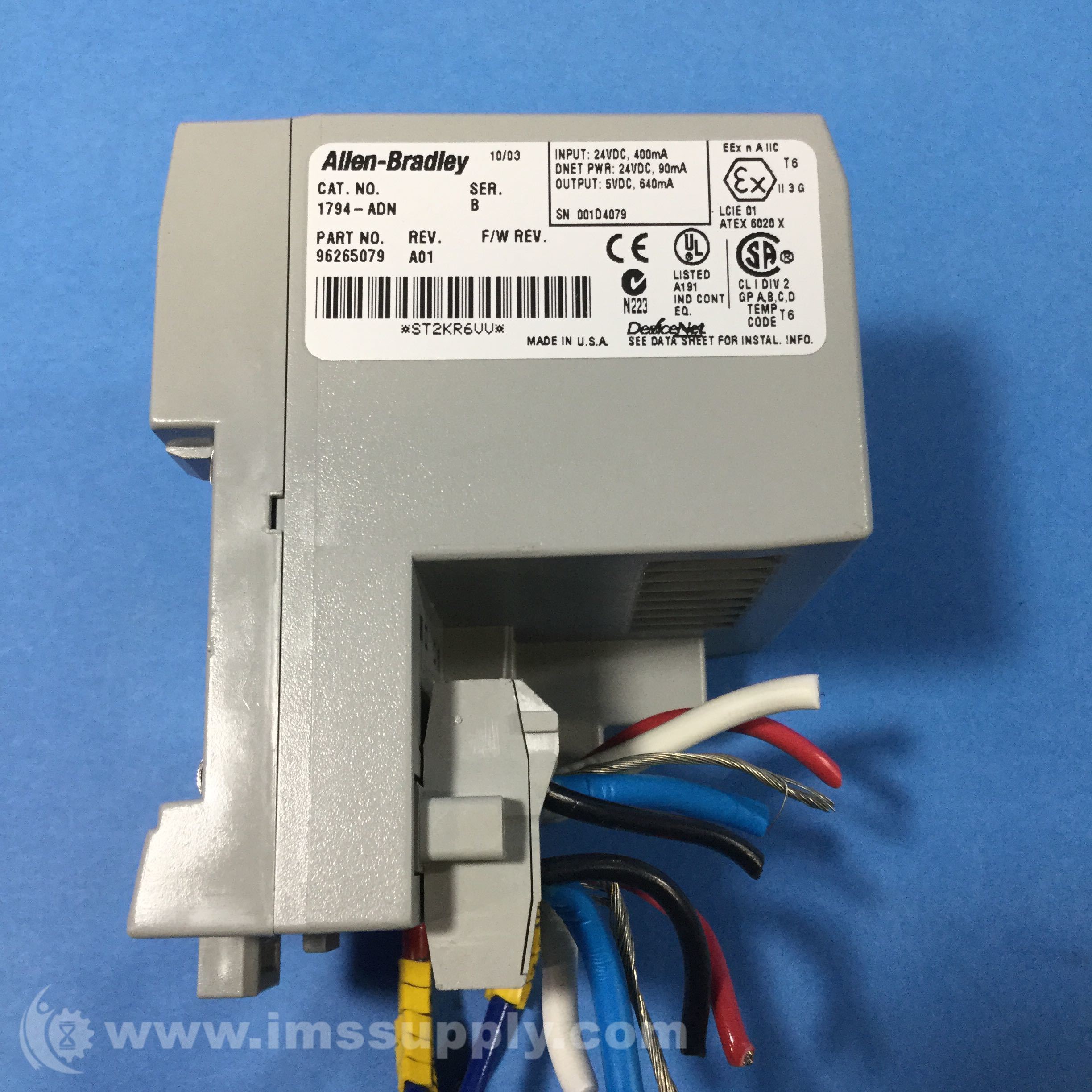 Allen Bradley 1794ADN 24VDC Flex I/O Adapter IMS Supply