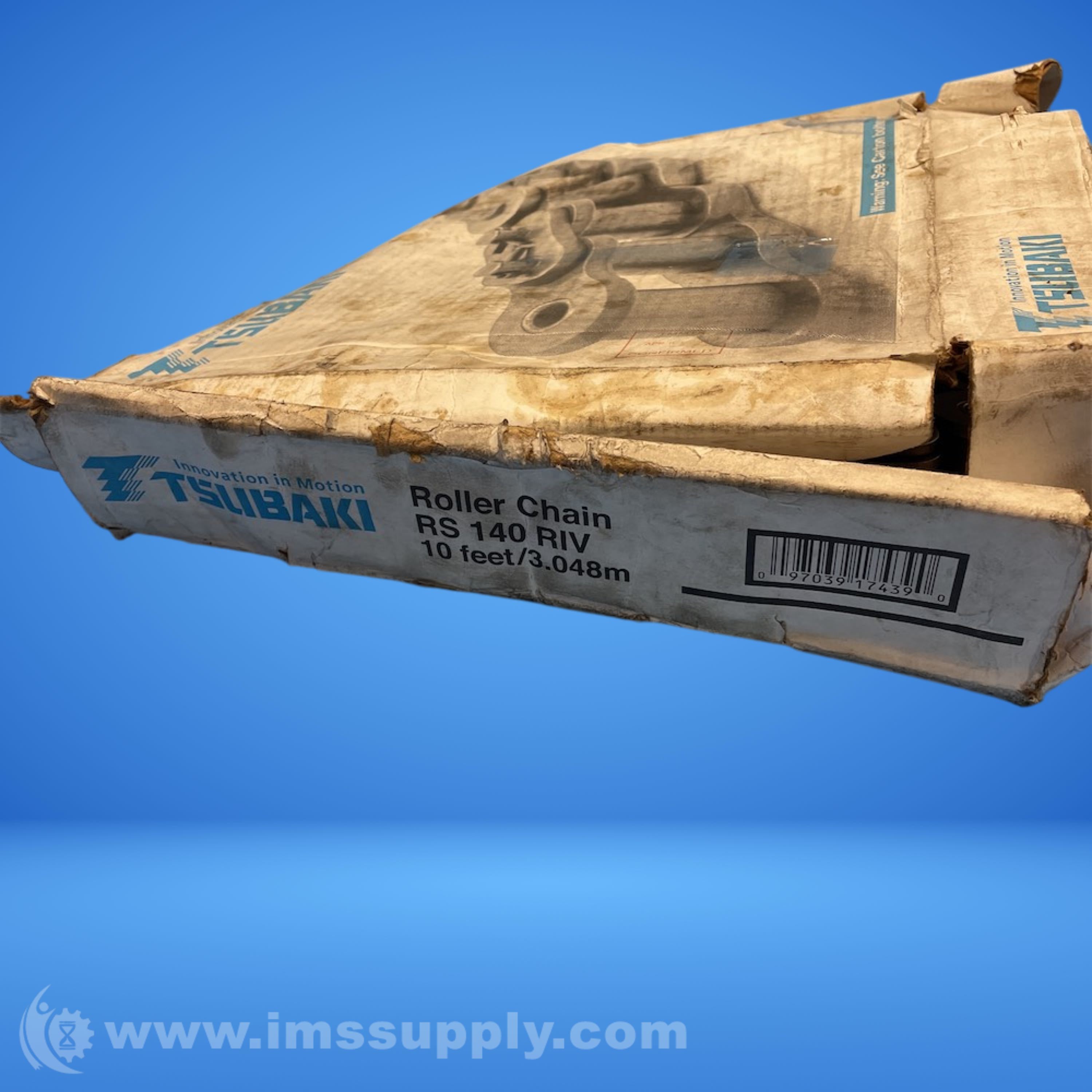 Tsubaki Chain Co. RS 140 RIV Length 10 ft Roller Chain - IMS Supply