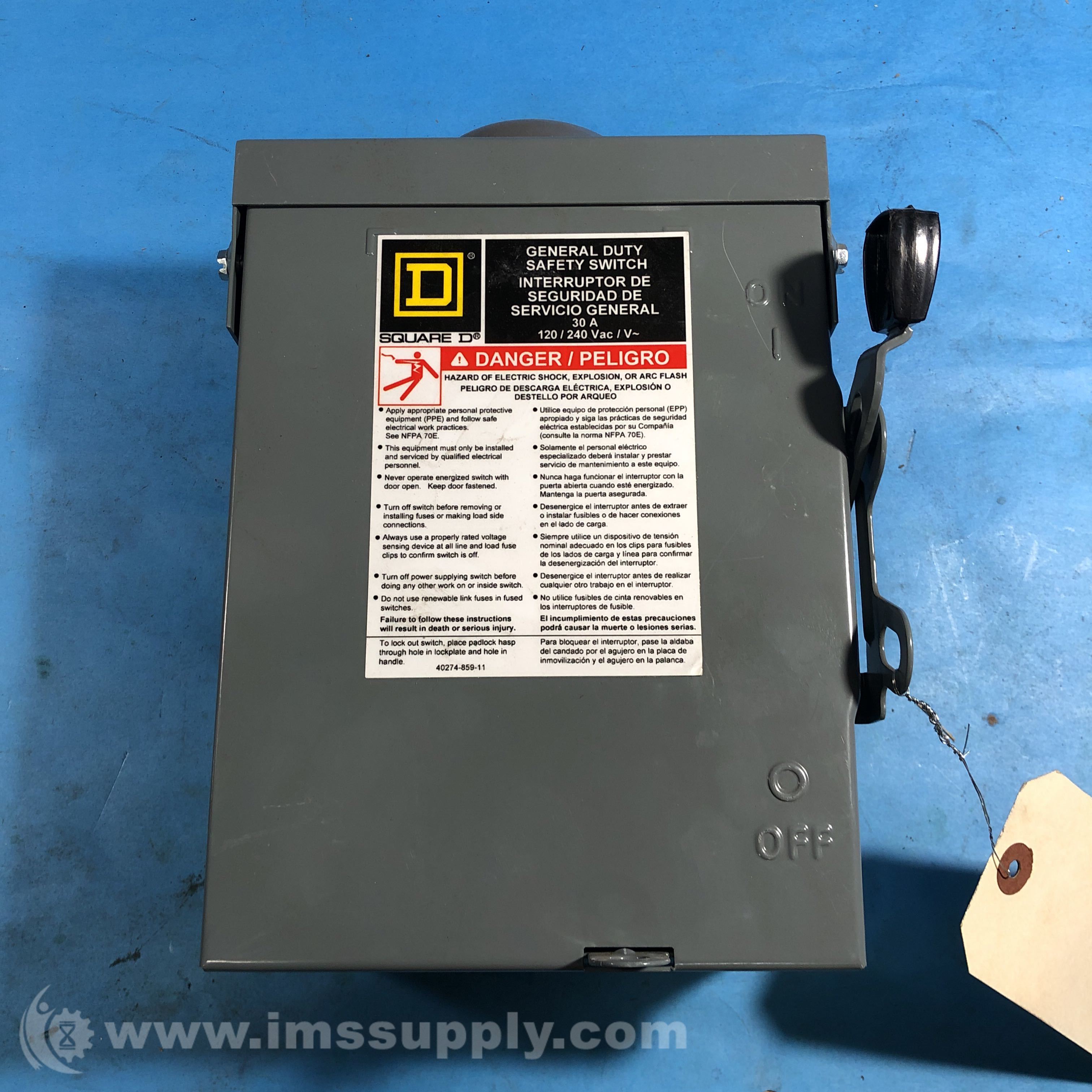 Square D D211NRB Series E02 Single Throw Safety Switch IMS Supply