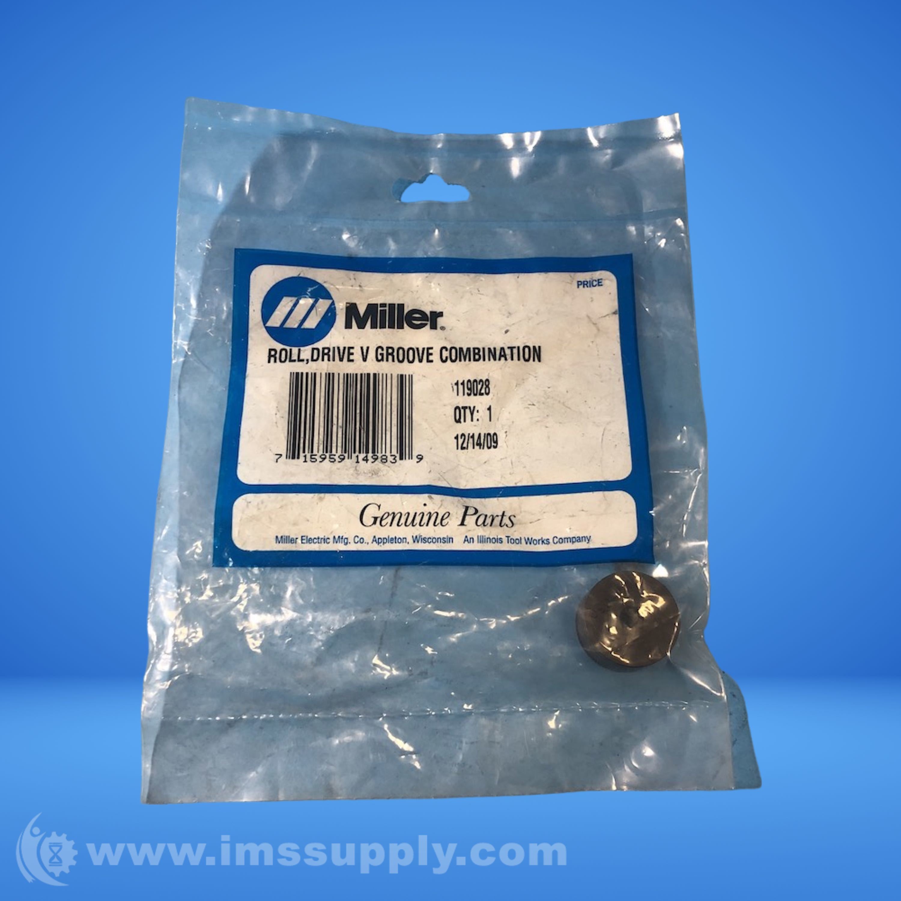 Miller 119028 Combination V-Grooved Drive Roll - IMS Supply