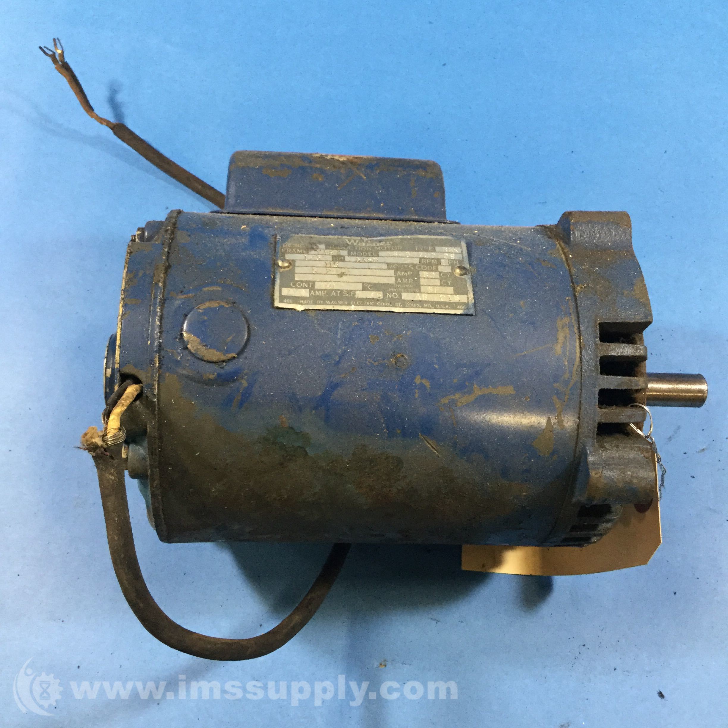Wagner Electric Corp 486120008 1/3HP 3450RPM 1PH Motor IMS Supply