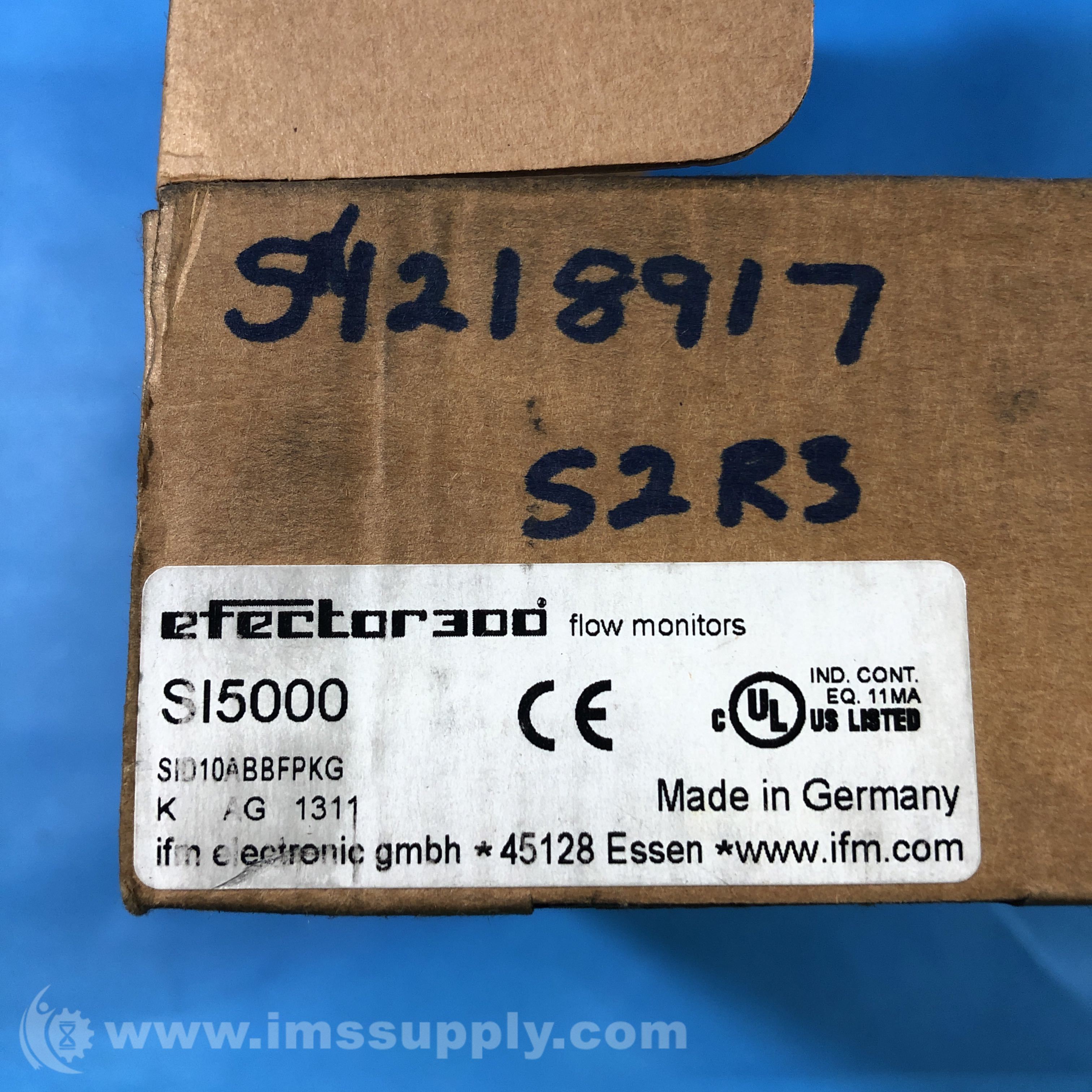 Efector SI5000 Flow Monitor Sensor - IMS Supply