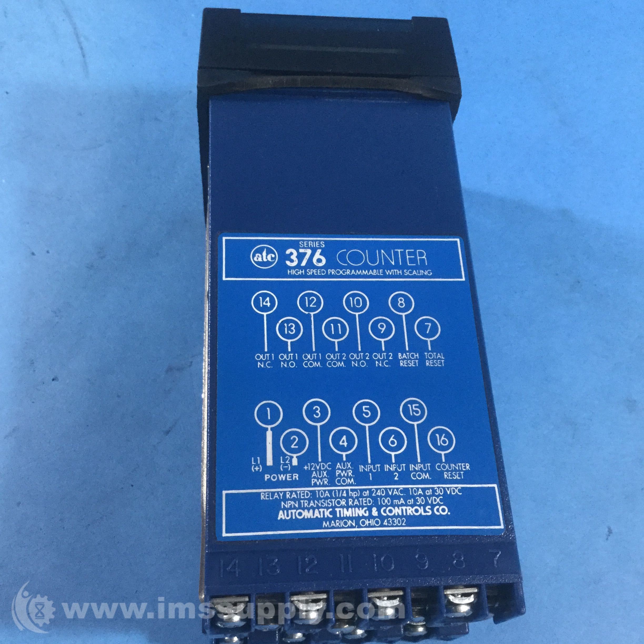 ATC 376A-100-Q-50-RX Series 376 Counter, High Speed Programmable - IMS ...