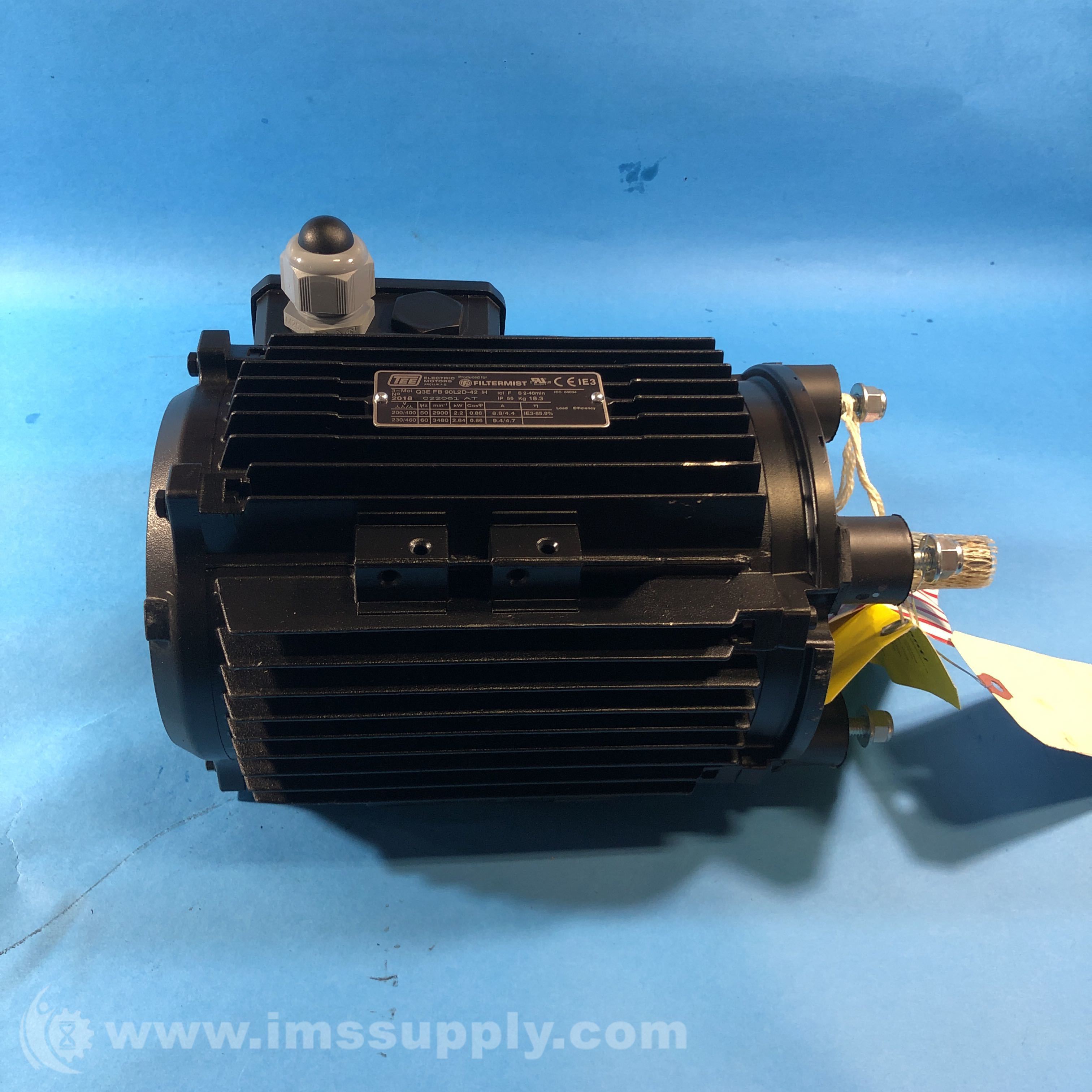 Tee Electric Motors Q3E FB 90L2D-42 Filtermist Motor - IMS Supply