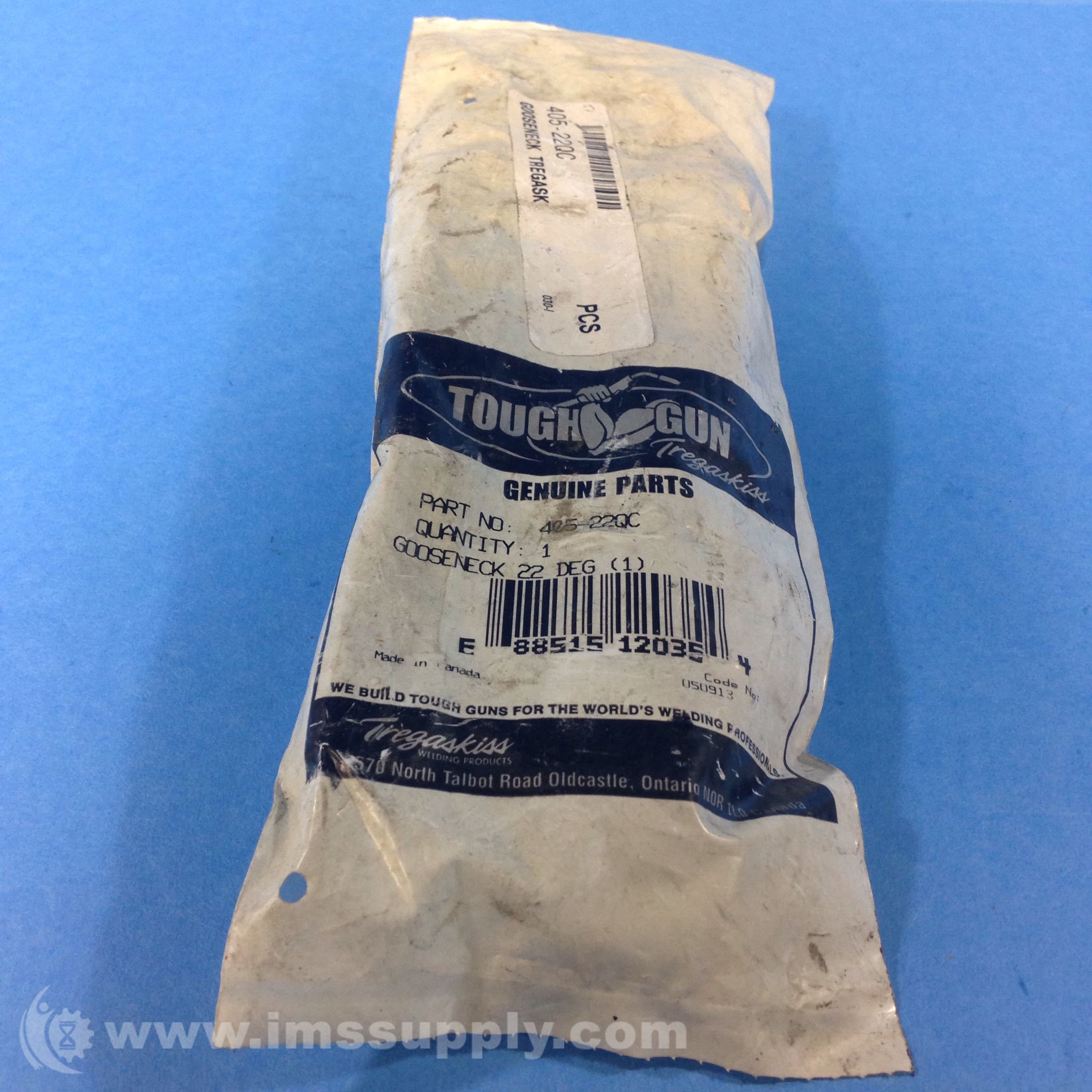 Tregaskiss 40522QC Gooseneck 22DEG For Tough Gun Torch IMS Supply