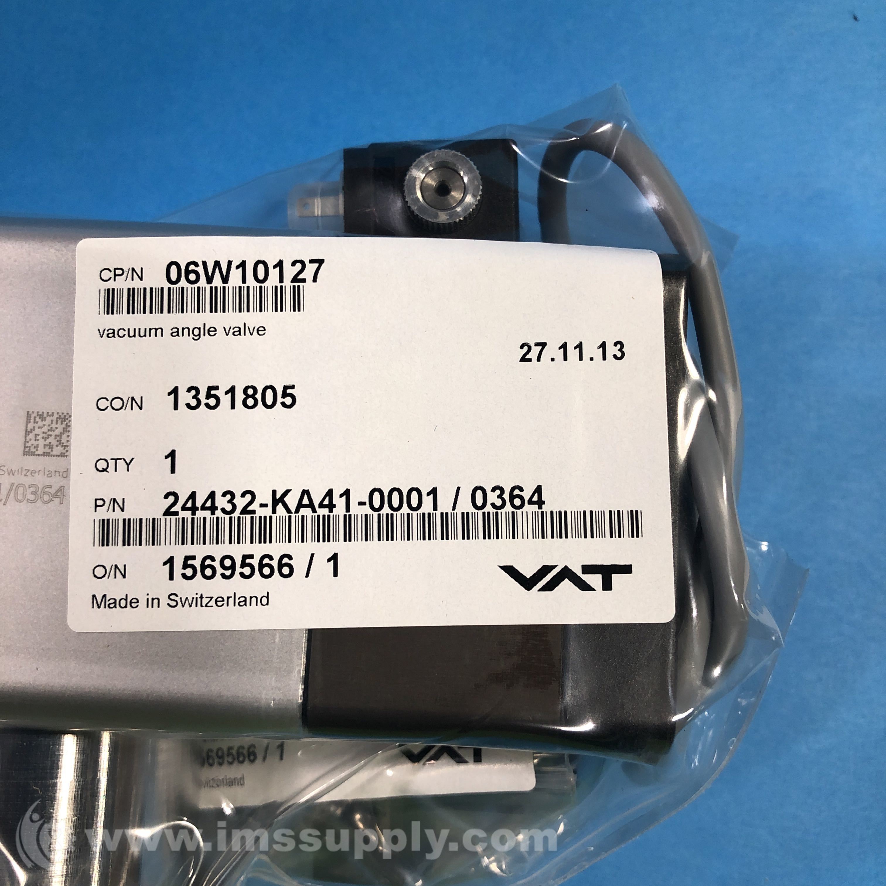 VAT Group 24432-KA41-0001/0364 Angular Valve - IMS Supply