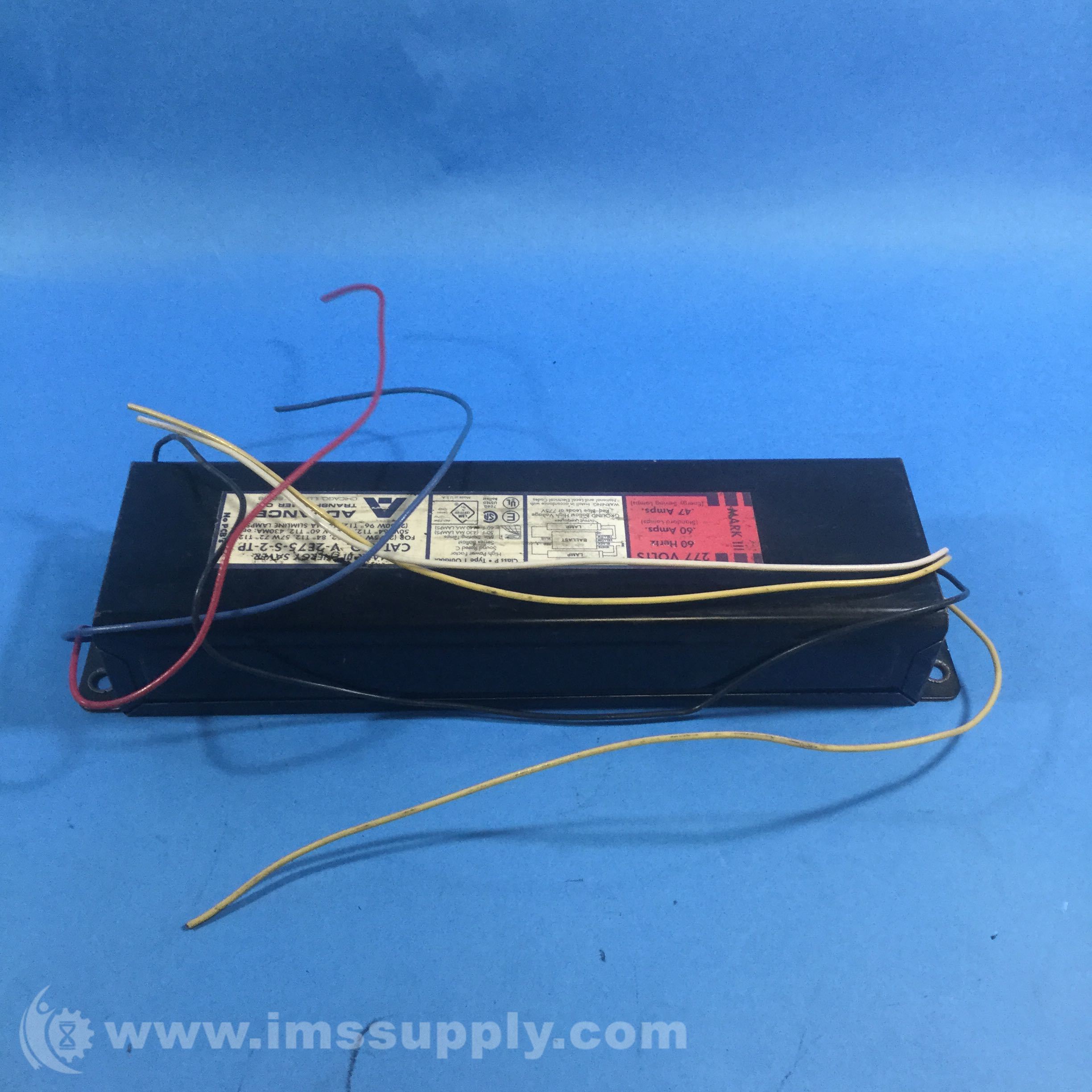 Advance Transformer Co. V2E75S2TP Mark III Instant Start IMS Supply