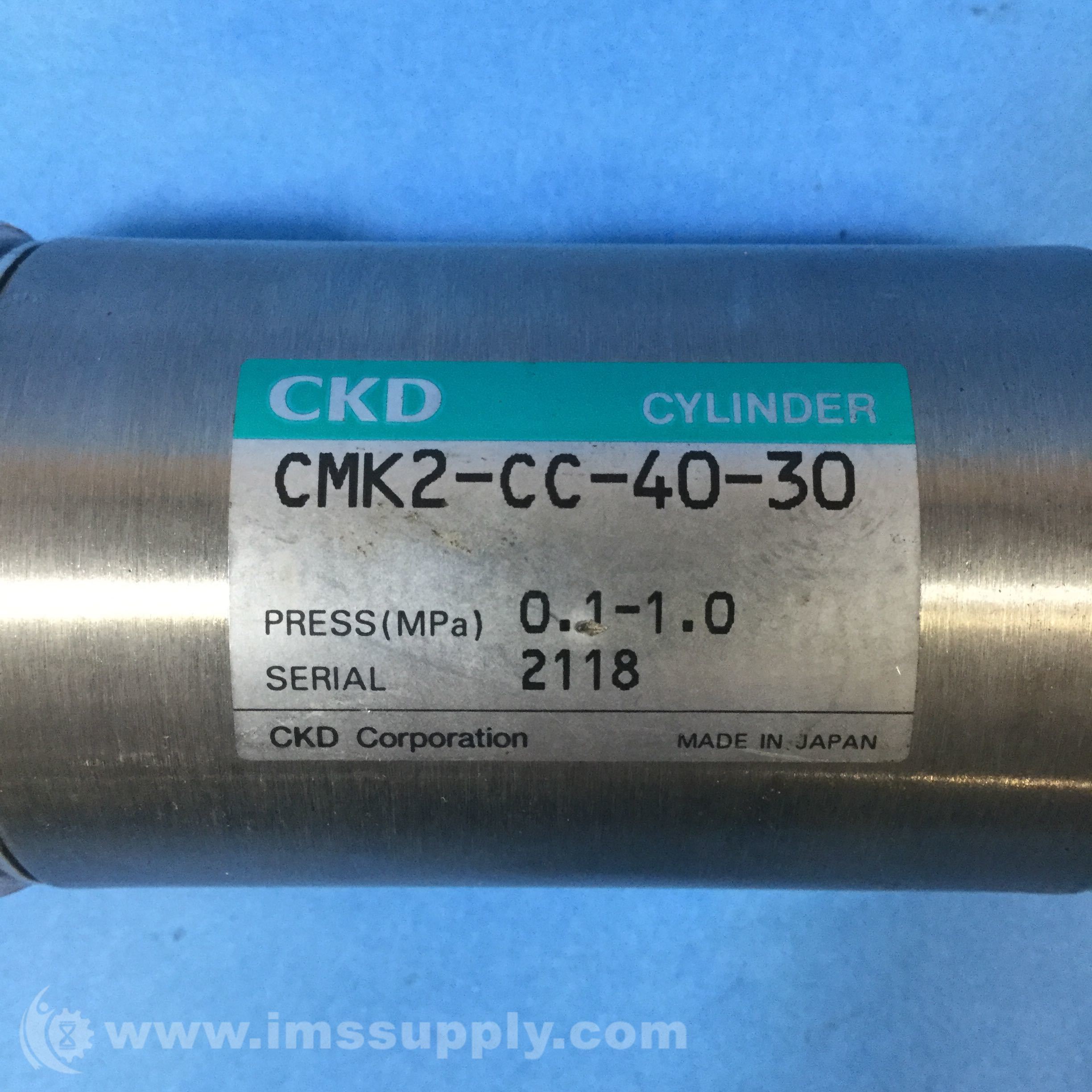Ckd Corp CMK2-CC-40-30 Medium Bore Size Cylinder, Stainless Steel 