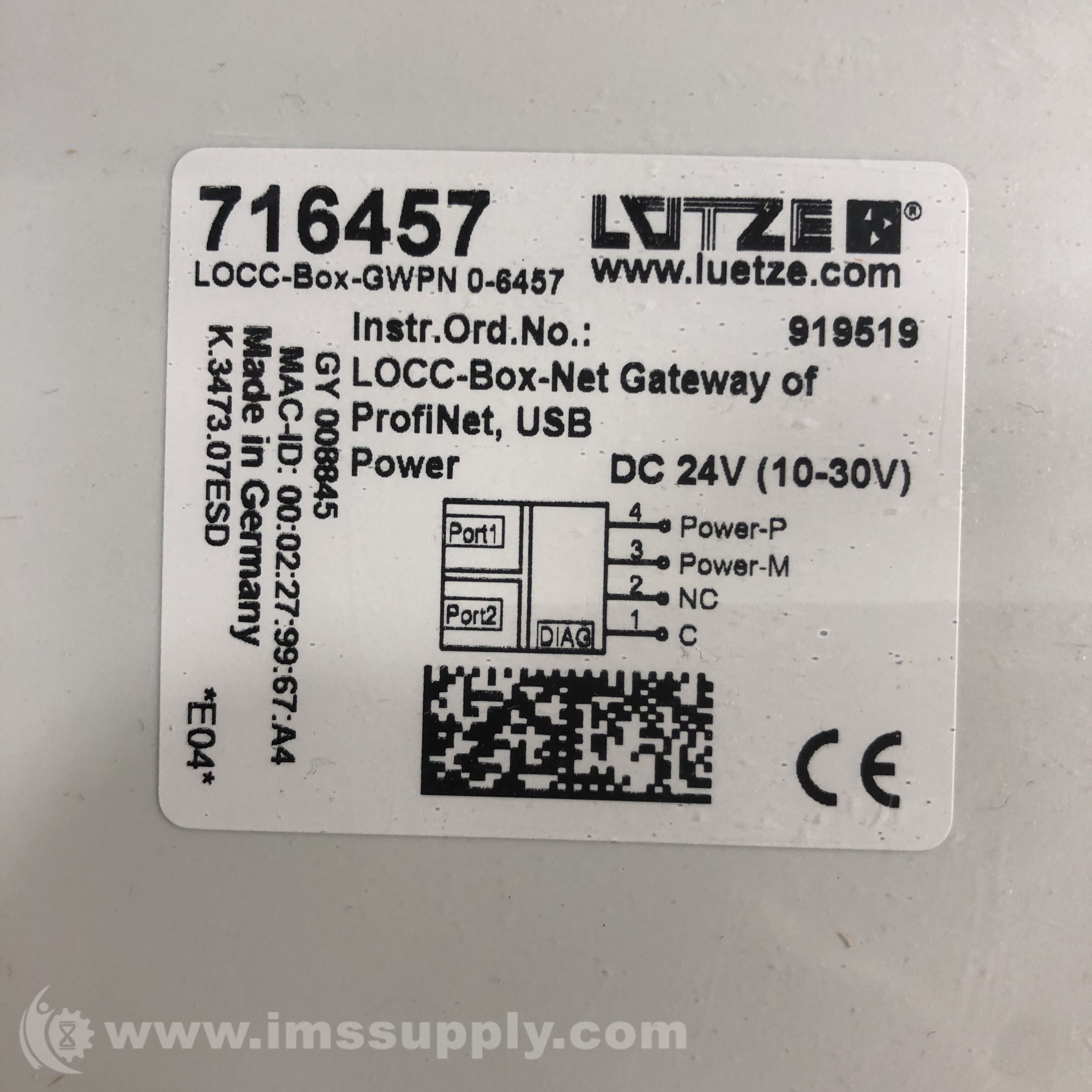 Lutze 716457 LOCC-Box Profinet Gateway Module - IMS Supply