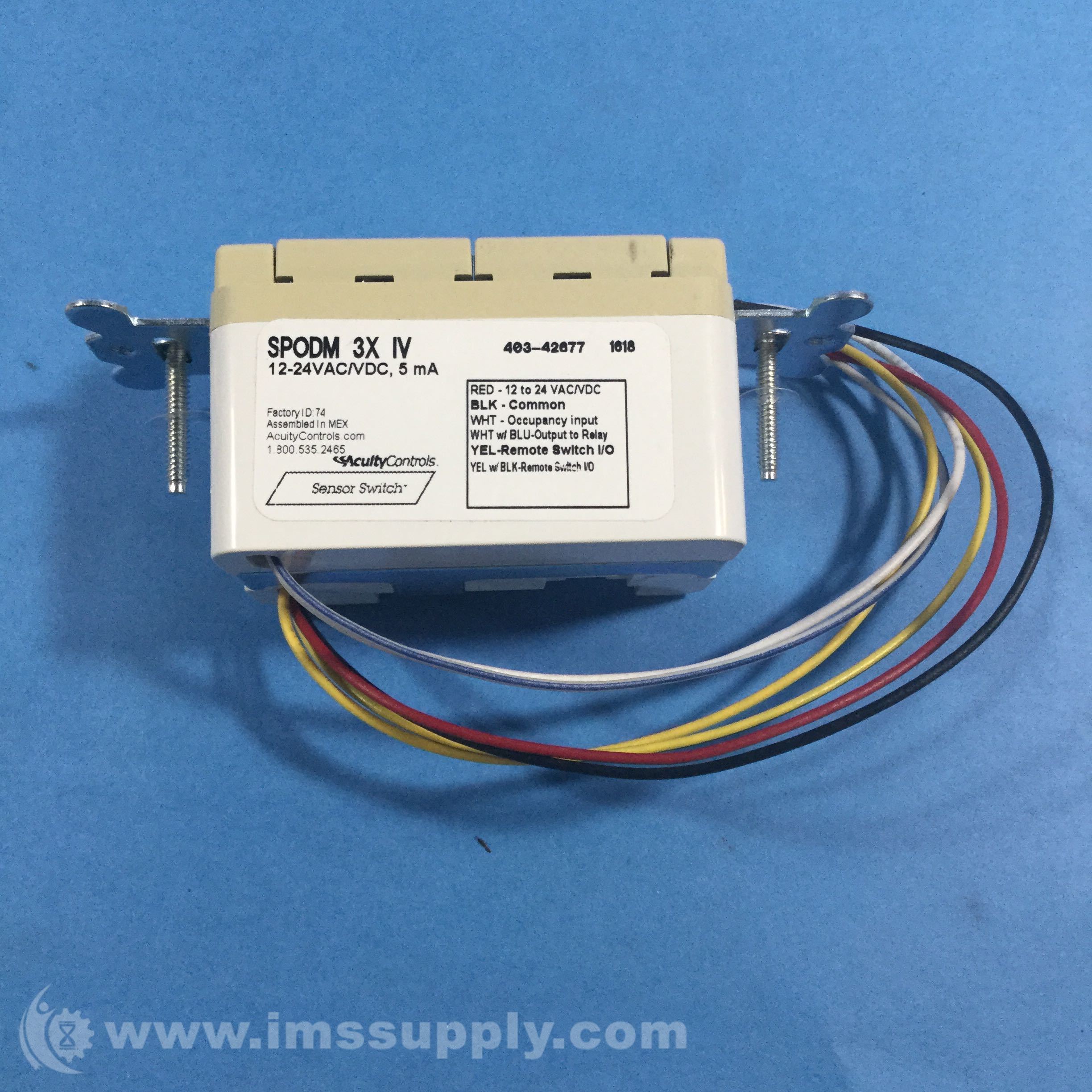 Acuity Controls SPODM 3X IV SwitchPod, MultiWay, Ivory IMS Supply