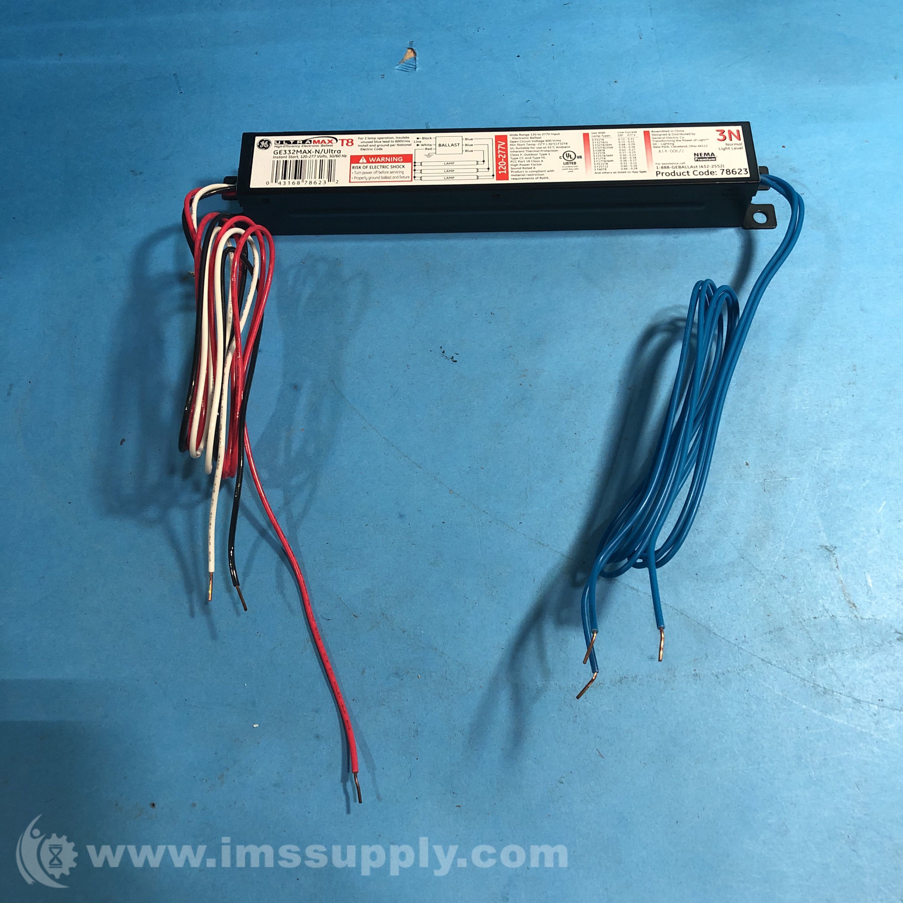 General Electric GE332MAXN/ULTRA UltraMax Ballast IMS Supply