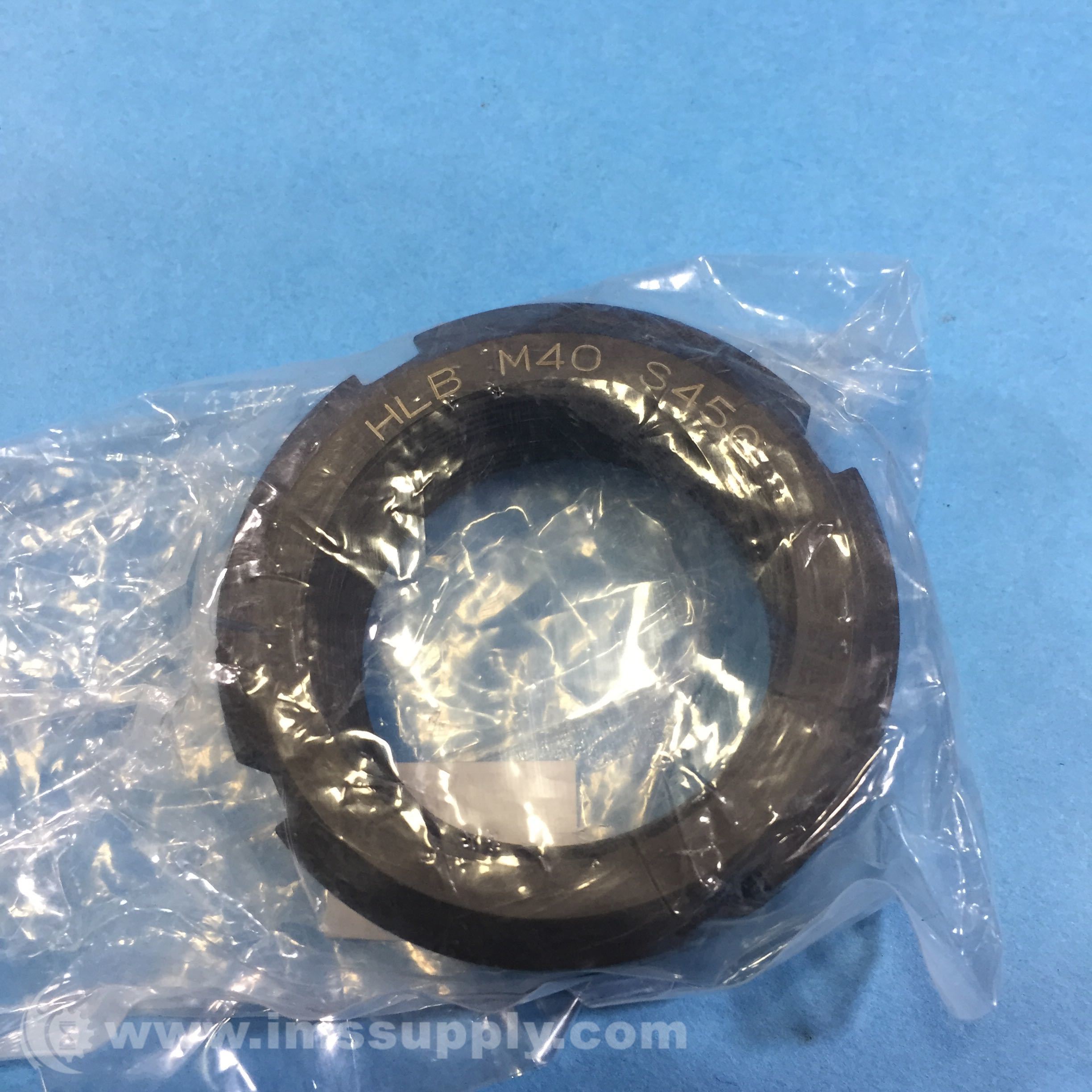 HLB M40S45C Hard Locking Bearing Nut, M40 x 1.5, S45C Steel IMS Supply