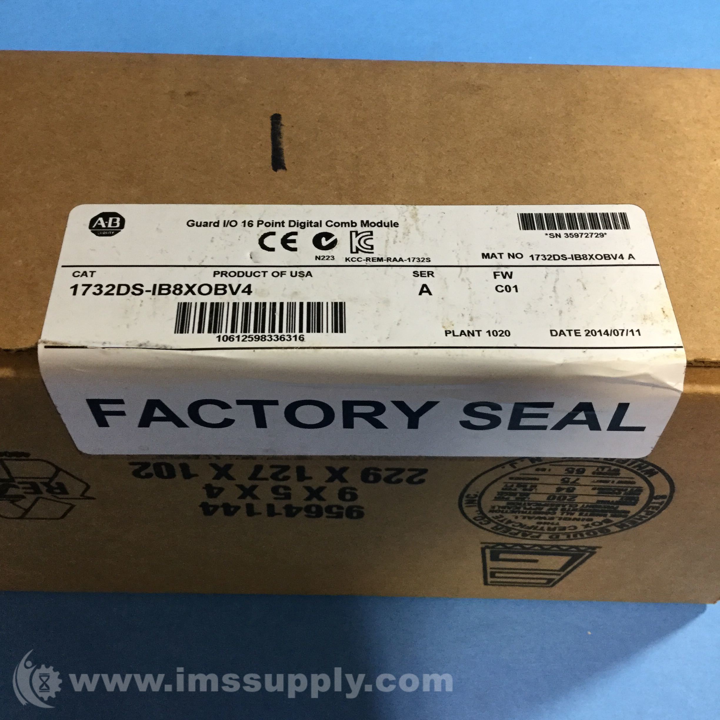 Allen Bradley 1732DS-IB8XOBV4 DeviceNet Safety I/O Module - IMS Supply