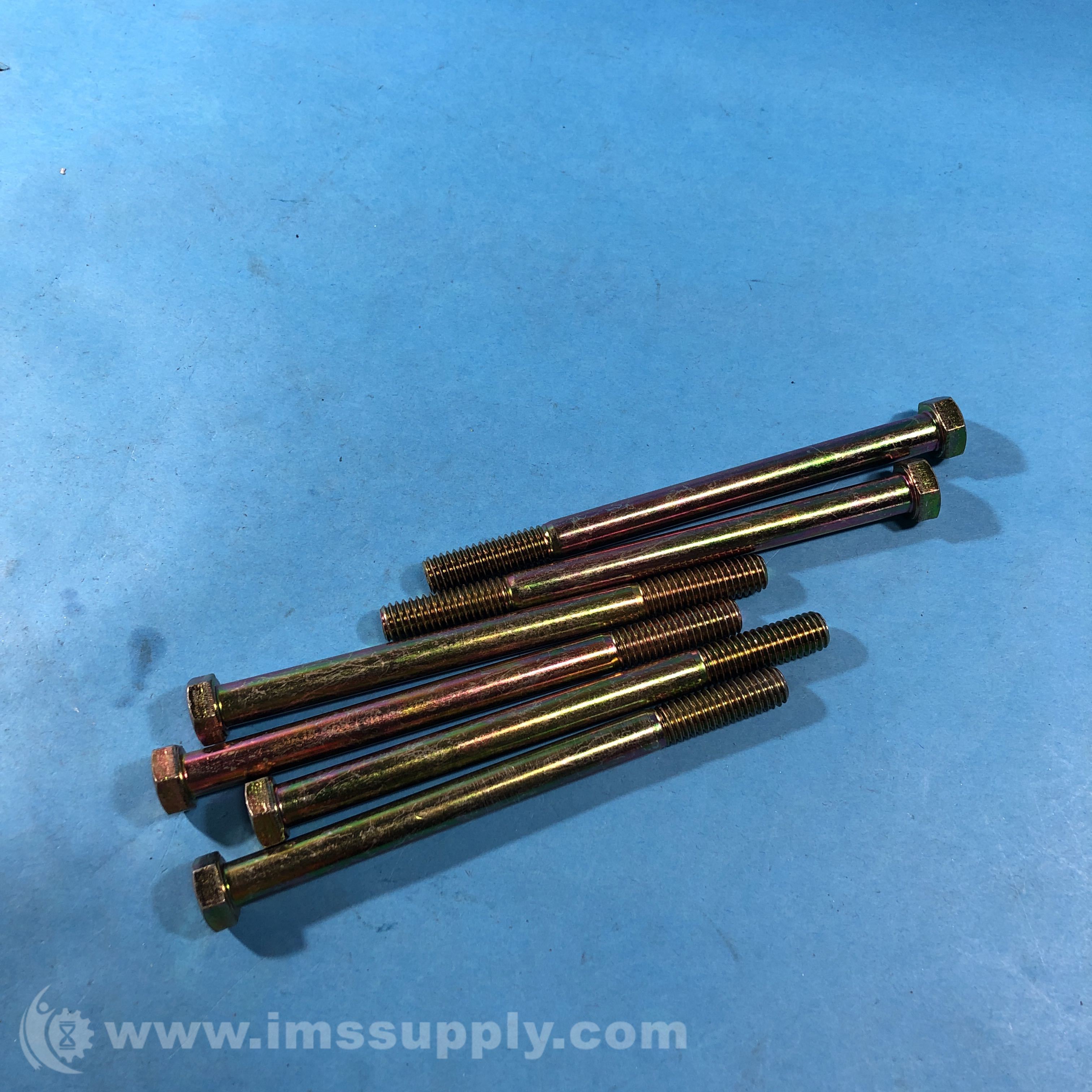 FNL Pack of 6 Zinc YellowChromate Plated Hex Head Screws IMS Supply