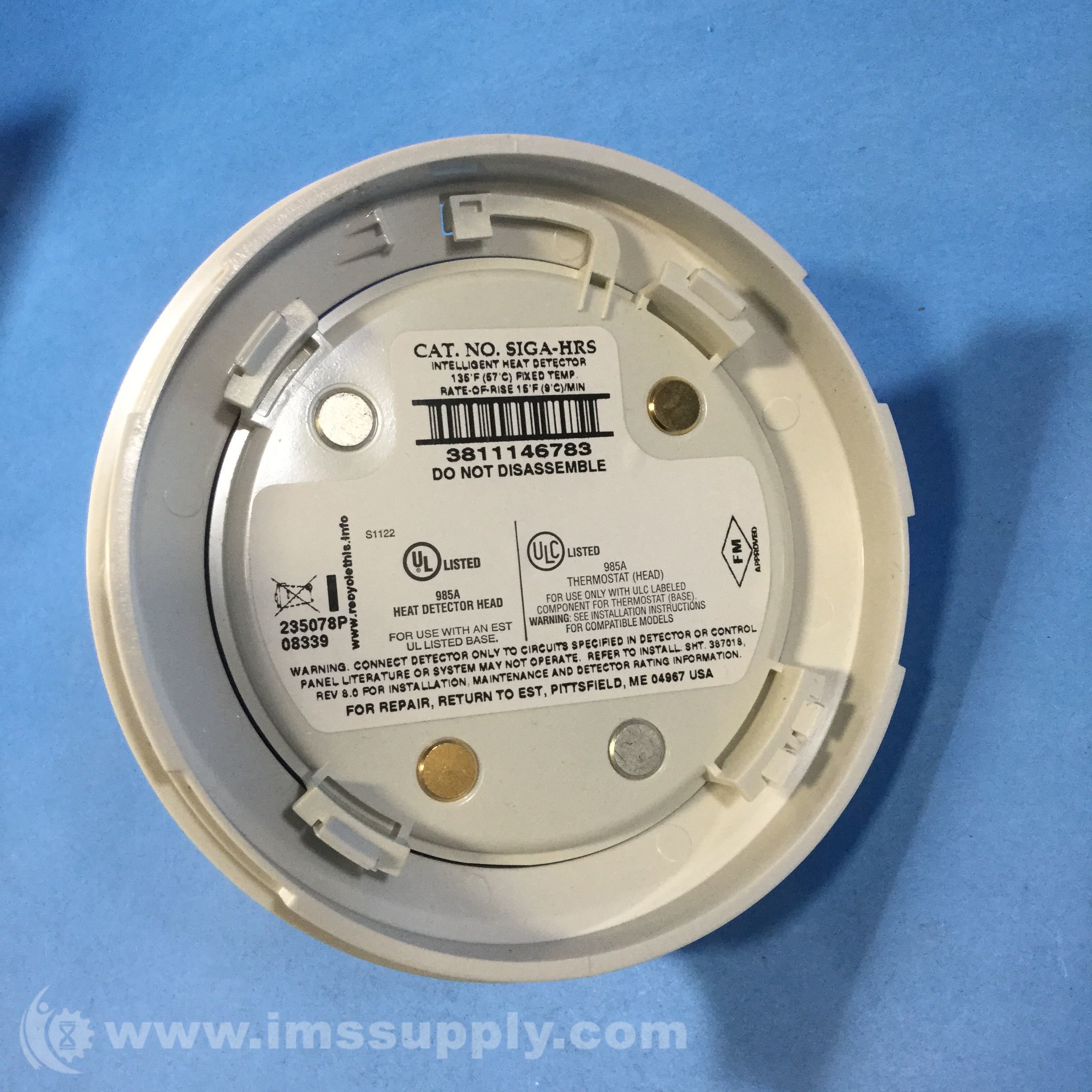 EST SIGA-HRS SIGA-HRS Intelligent Fixed Temp Heat Detector Sensor - IMS ...