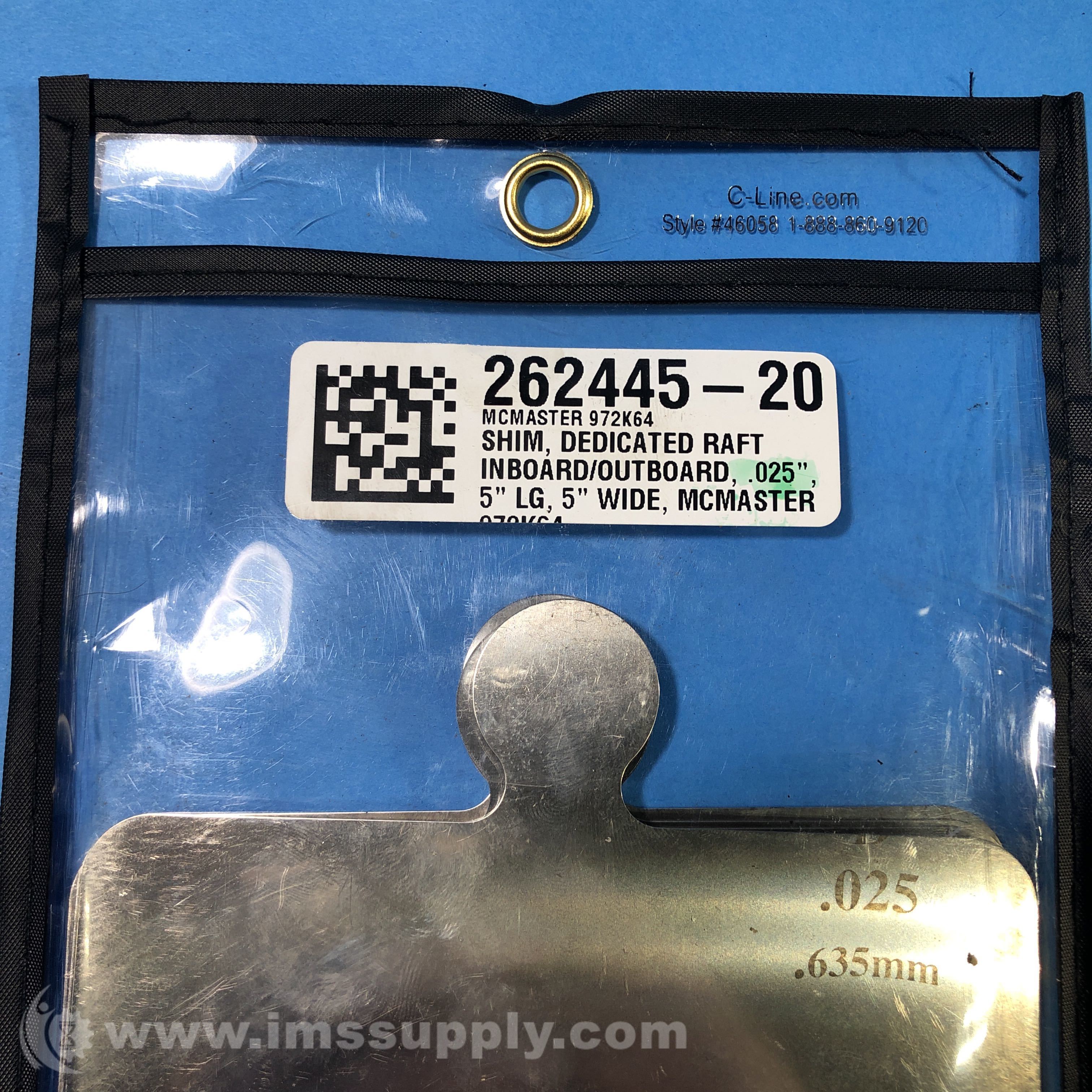 McMasterCarr 26244520 Pack of 12 Stainless Steel Slotted Shims IMS