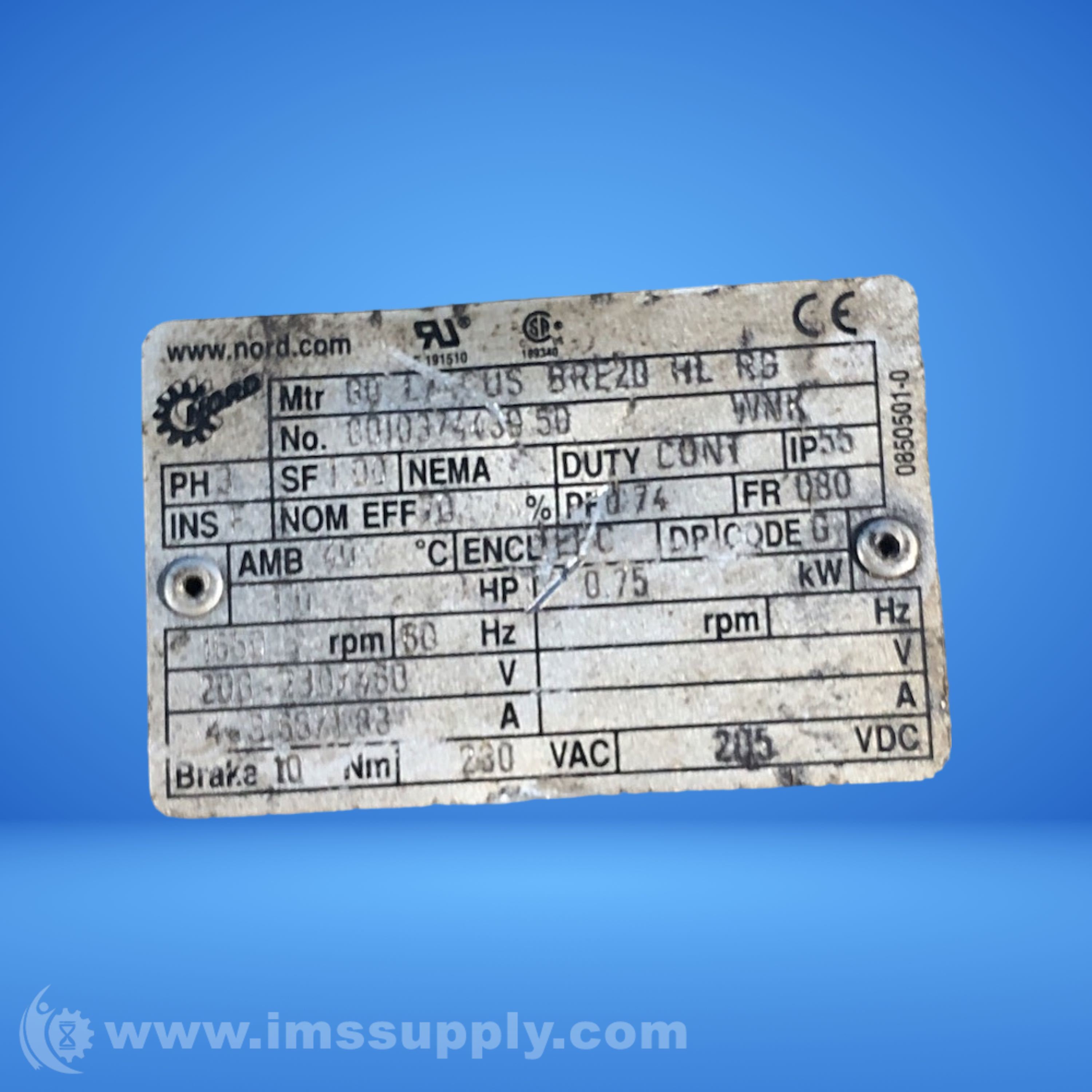 Nord 00L/4CUSBRE20HLRG Motor - IMS Supply