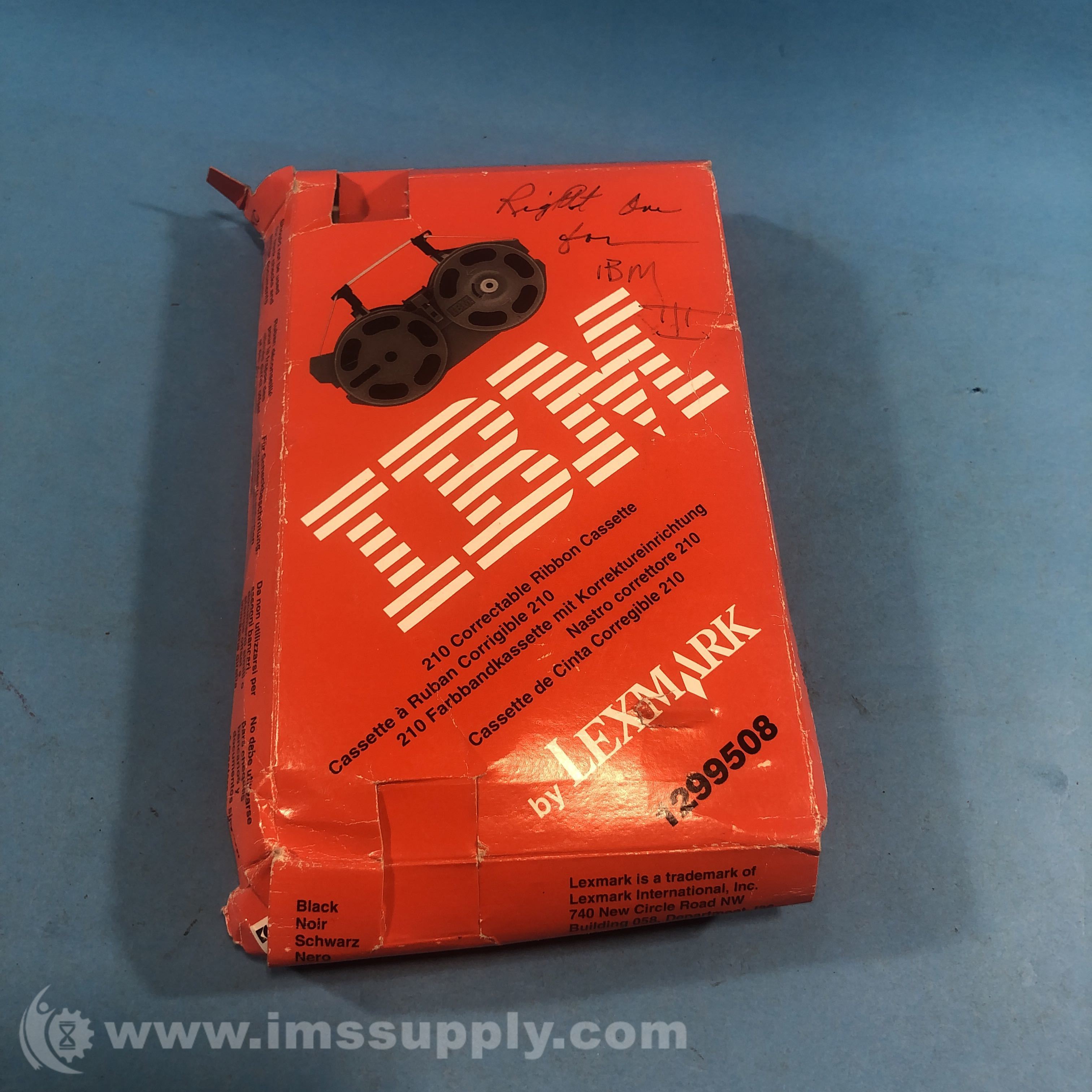 Ibm 1299508 Box of 6 Selectric III Black Correctable Ribbons - IMS Supply