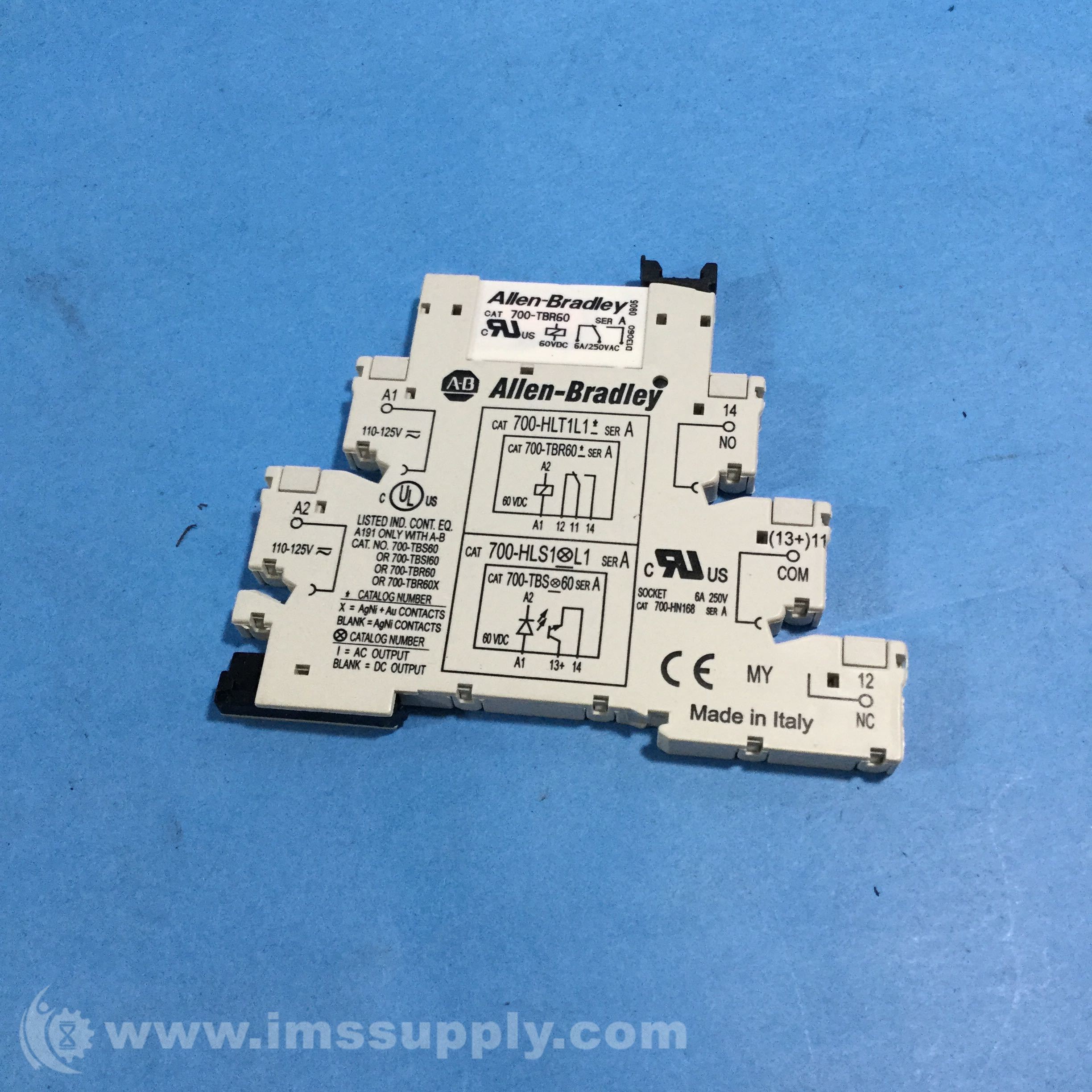 Allen Bradley 700HLT1L1 Terminal Block Relay, LCSC, 120VAC/125 IMS
