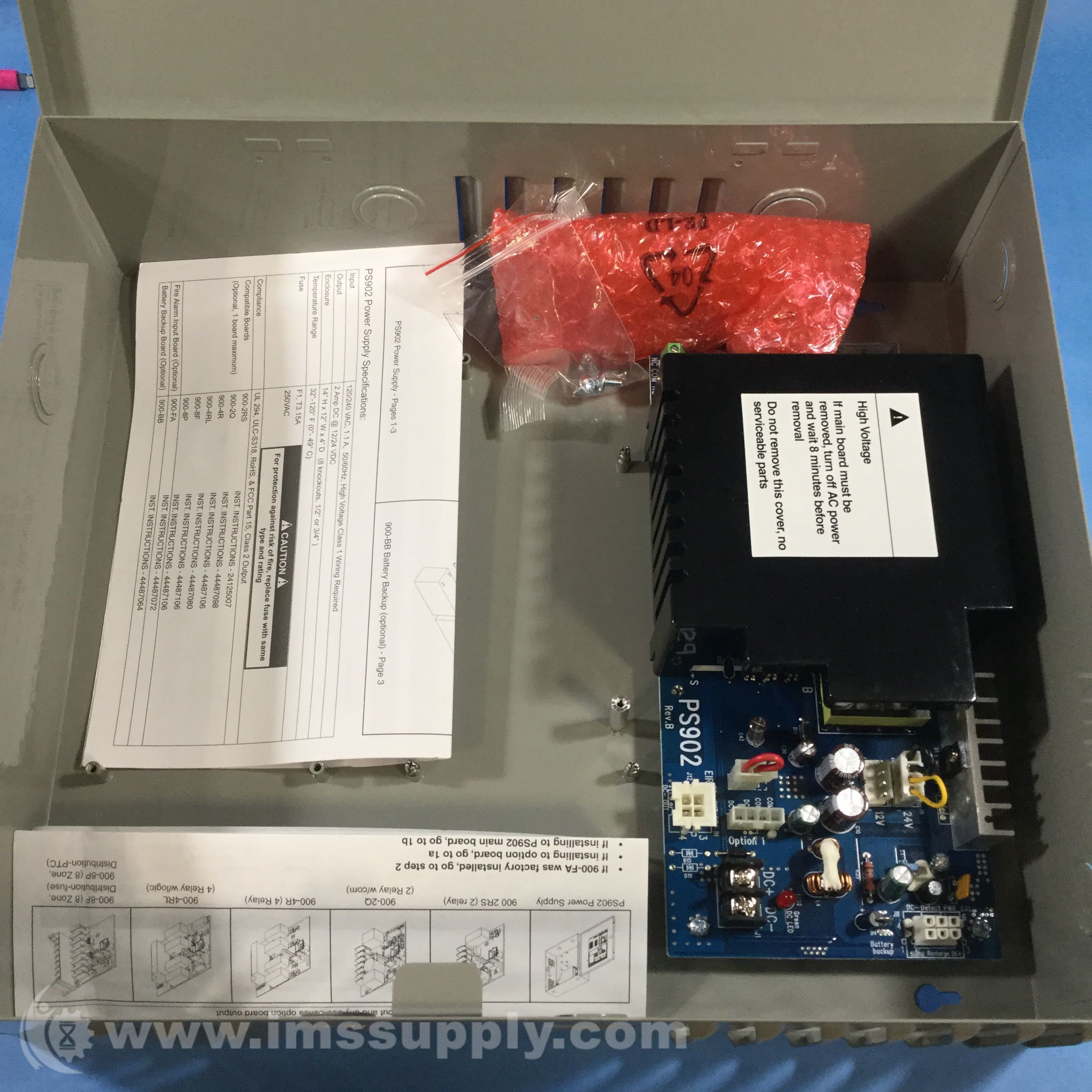 Schlage PS902 Power Supply, 2 Amps at 12/24 VDC Output IMS Supply